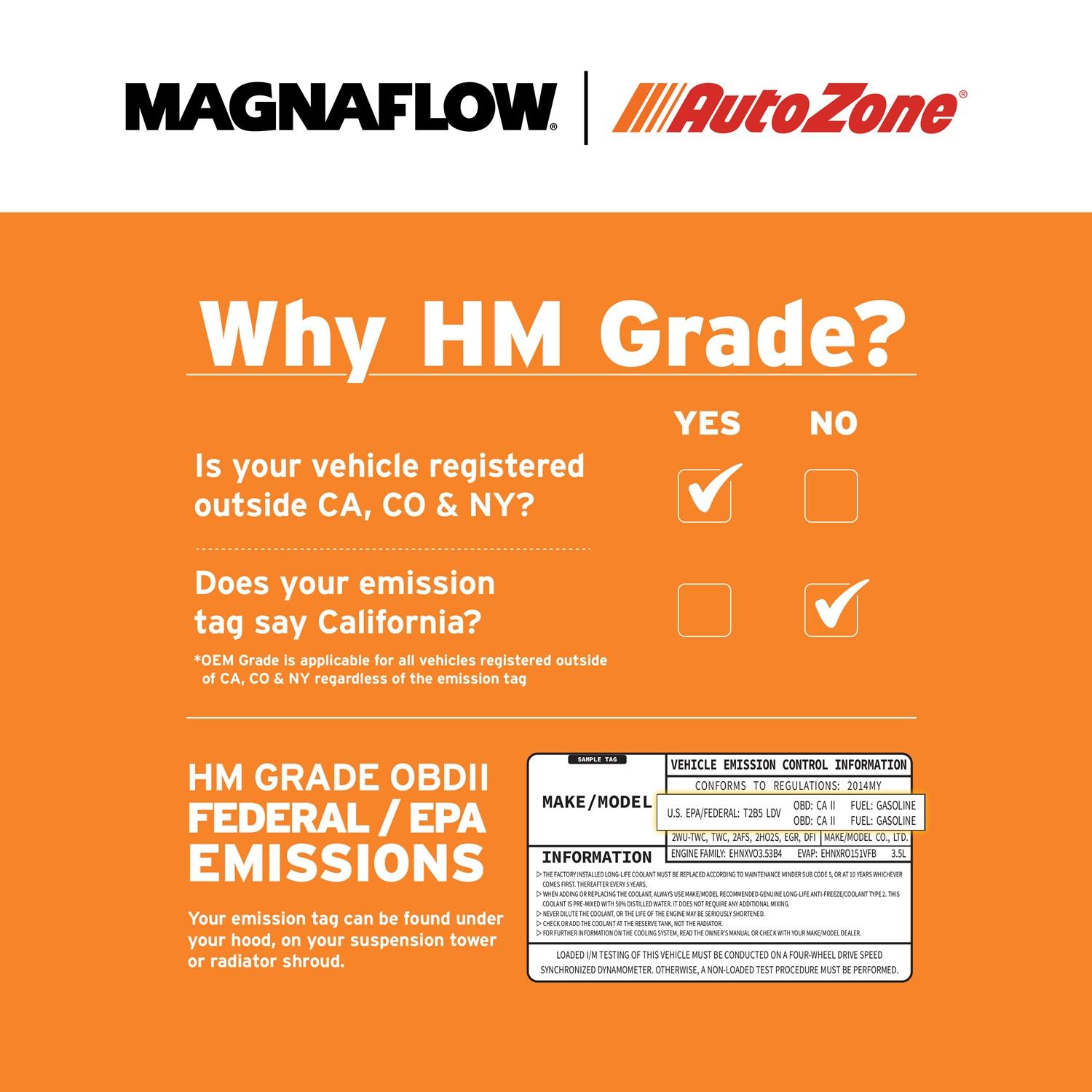 MagnaFlow HM Grade Direct-Fit Federal Catalytic Converter 93114