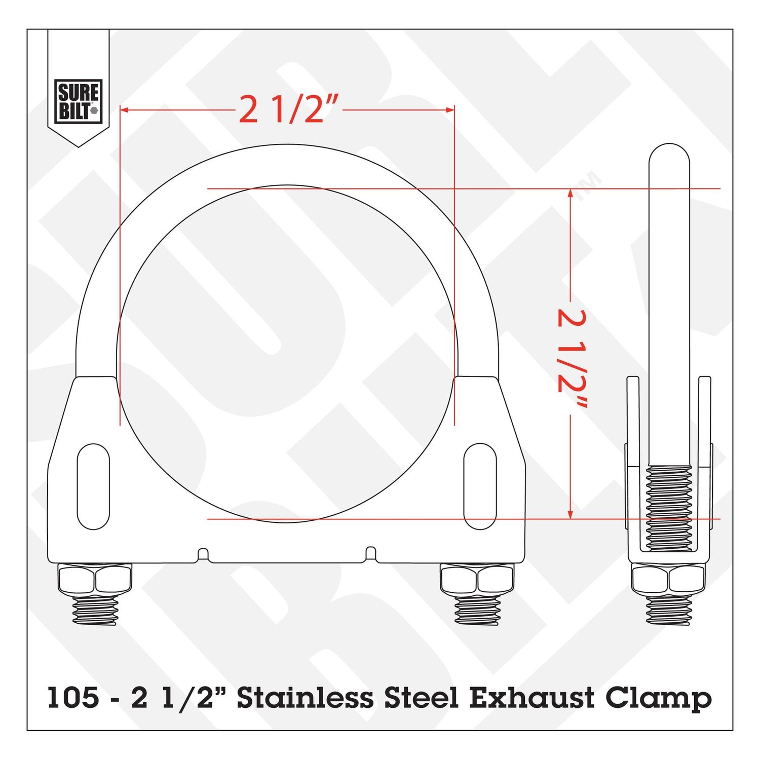 Nickson 2 1/2in U-Bolt Exhaust Clamp