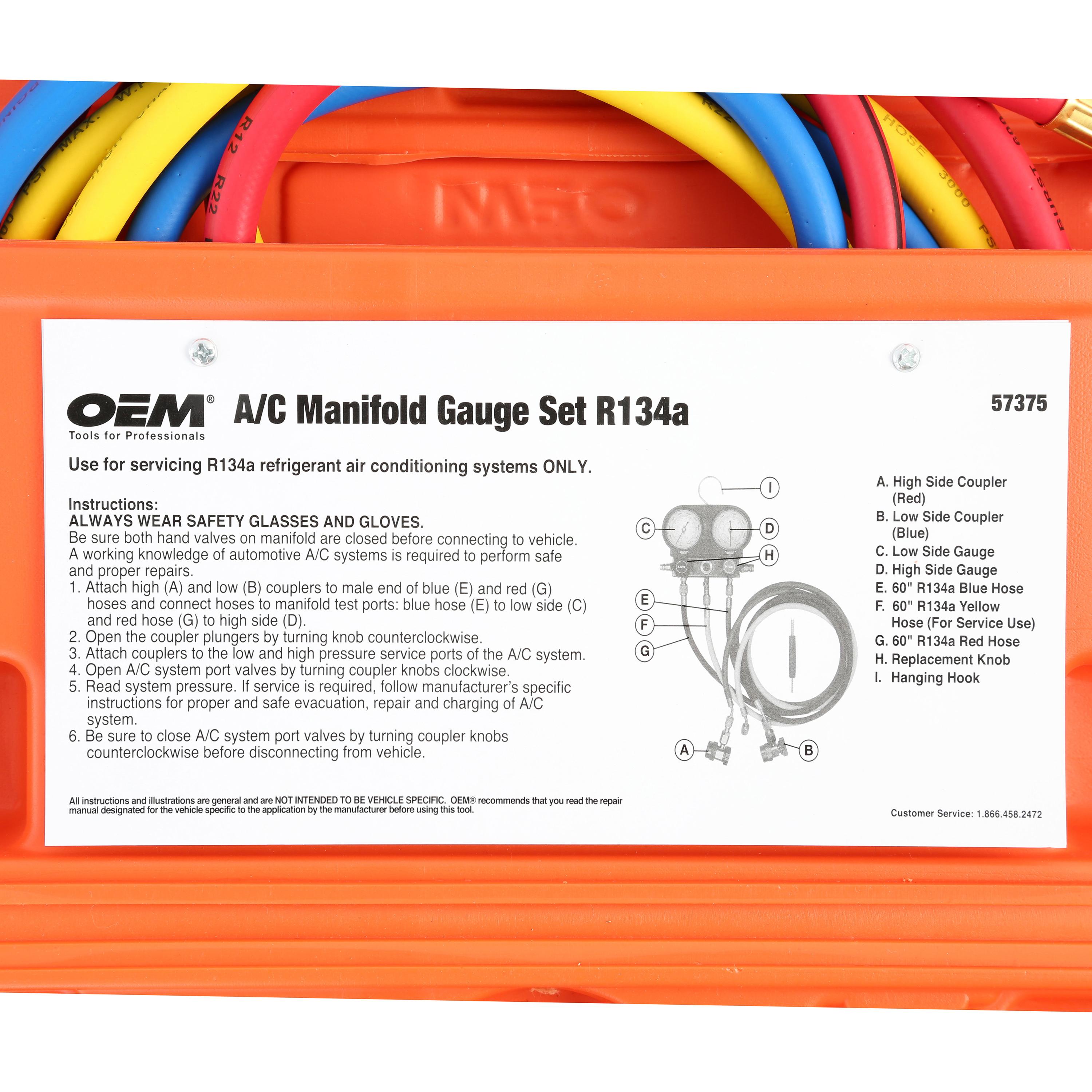 OEMTOOLS A/C System Pressure Gauge Kit