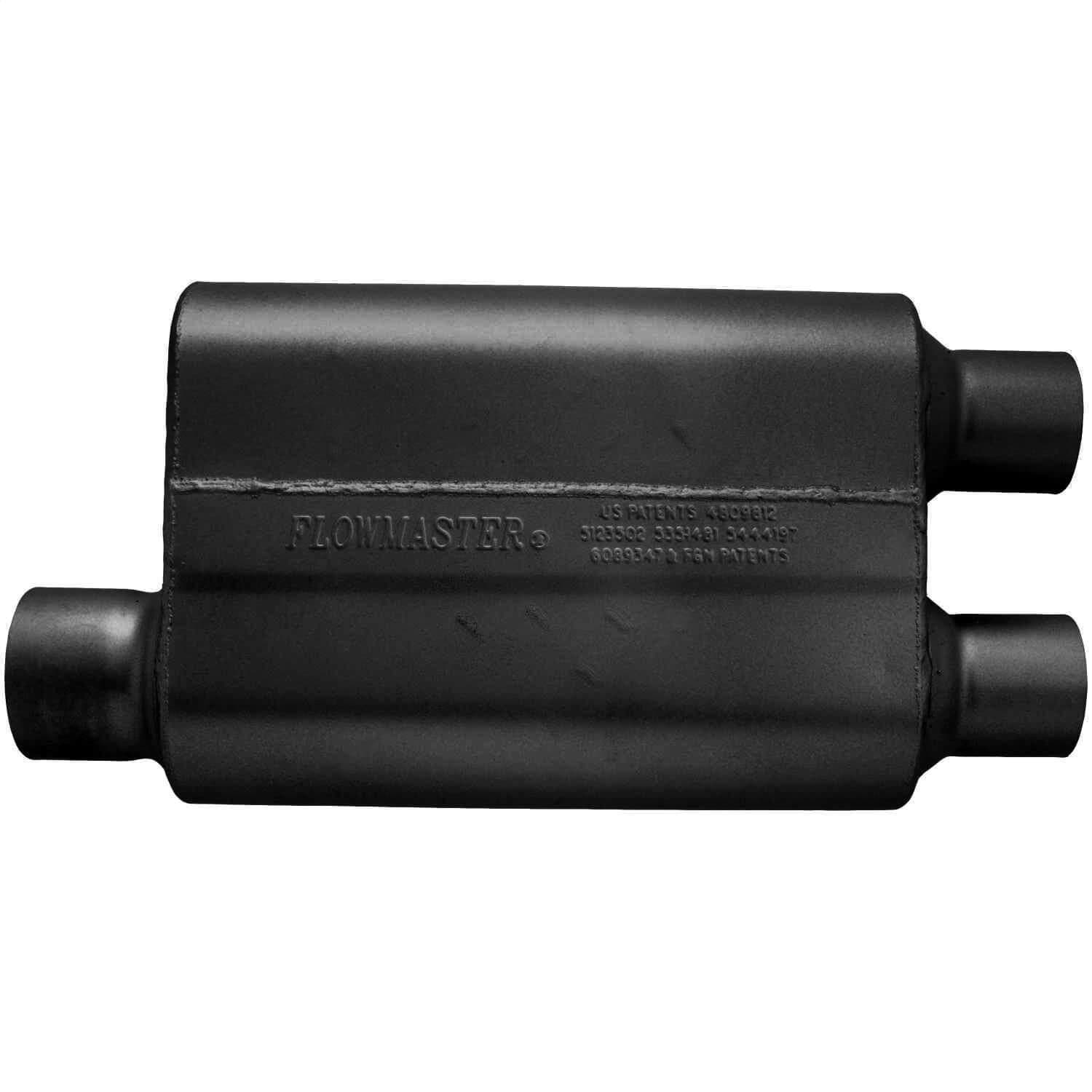 Flowmaster 40 Series Oval Offset Dual Outlet 2.5 Exhaust Muffler ...