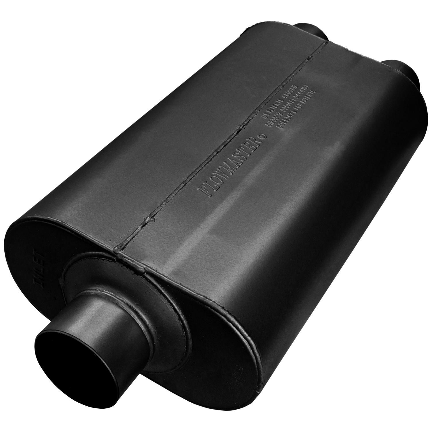 Flowmaster 50 Series Oval Centered Dual Outlet 2.5 Exhaust Muffler ...