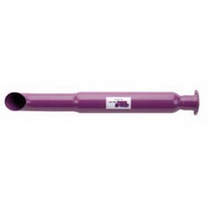 【OUTLET】SOLID MINIFAT 5.6 Purple FlowTech 3in Center Inlet and Outlet Purple Performance Muffler