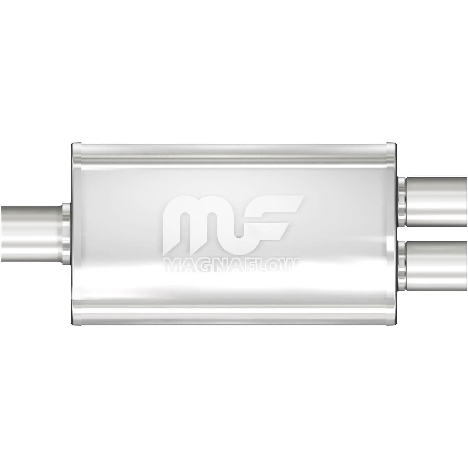 MagnaFlow 18124 Performance Muffler - Deep Tone 2/2 Inlet Aluminized Steel Exhaust