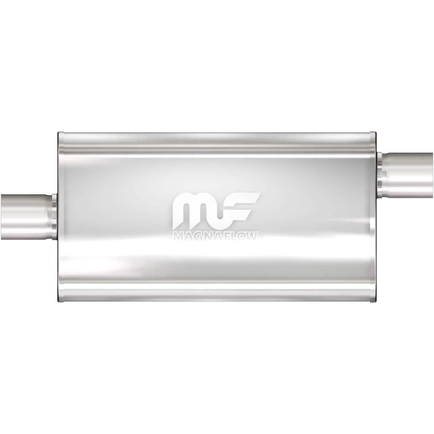 MagnaFlow Exhaust Products Oval Offset Center Exhaust Muffler MagnaFlow Exhaust Products Oval Offset Center Exhaust Muffler