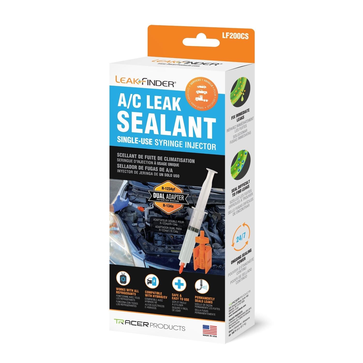 Leakfinder R134a and R1234yf Universal A/C Leak Sealant