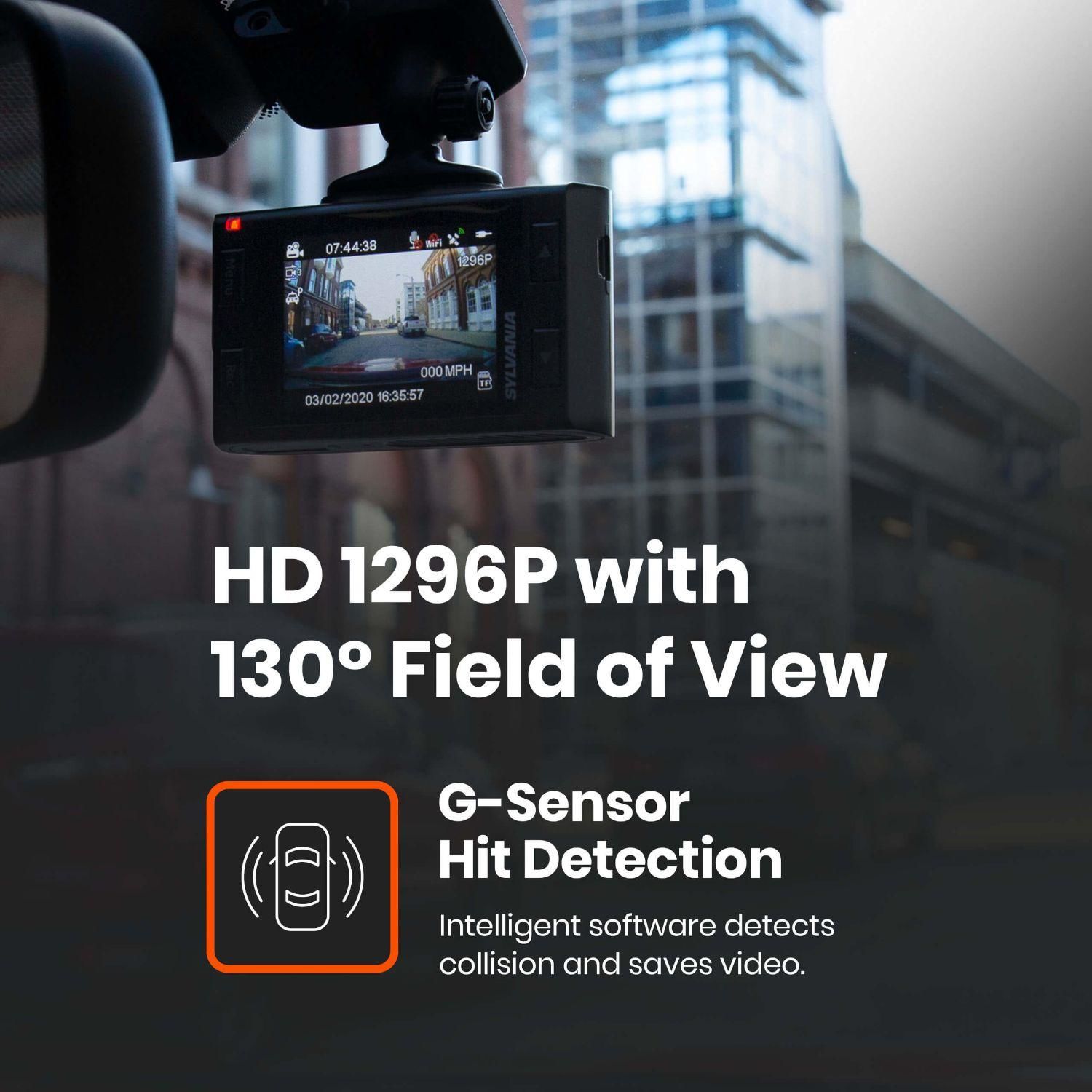 Sylvania 130 Degree View Hd 1296P Roadsight Pro Dash Camera