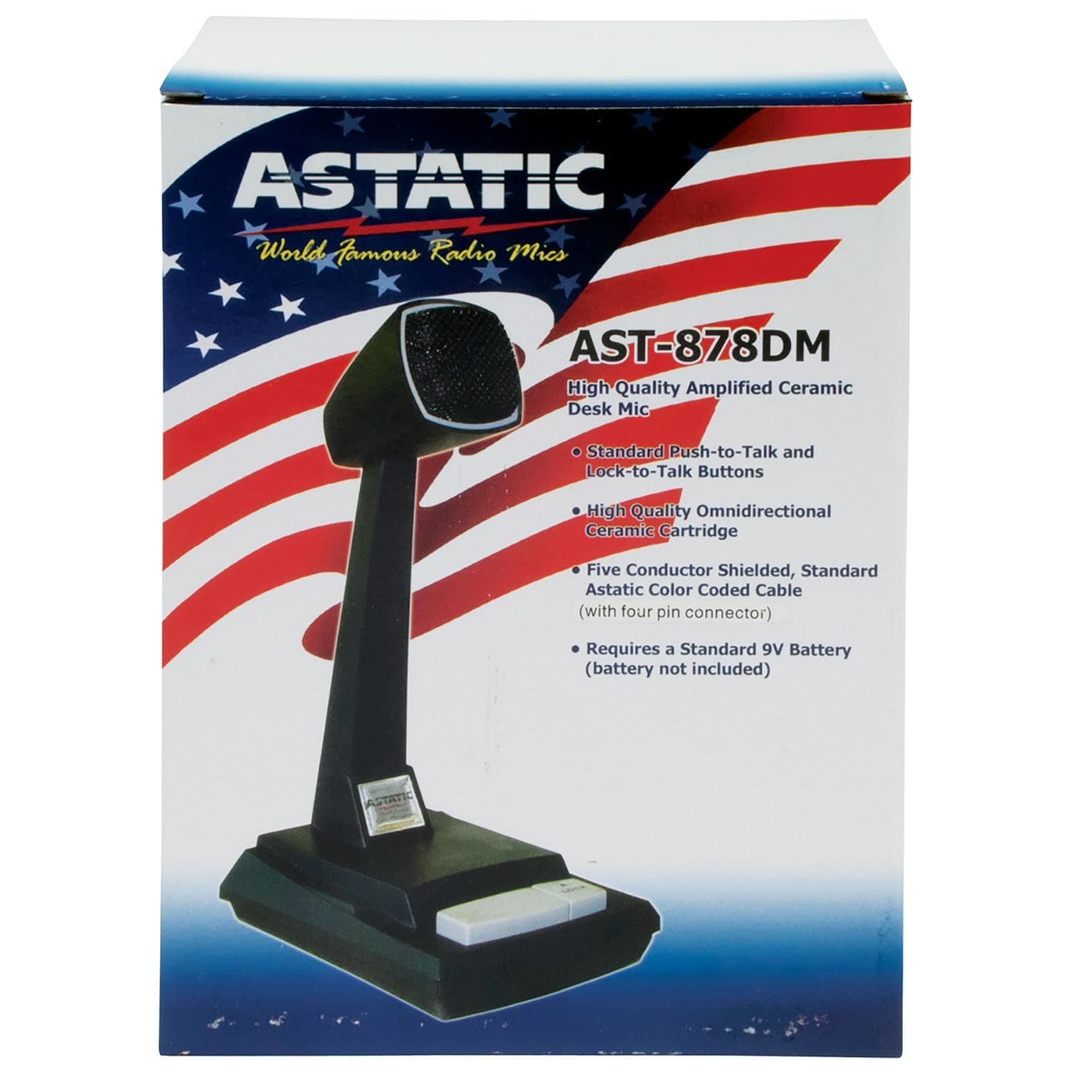 Astatic Amplified Ceramic Desk Cb Microphone | AutoZone
