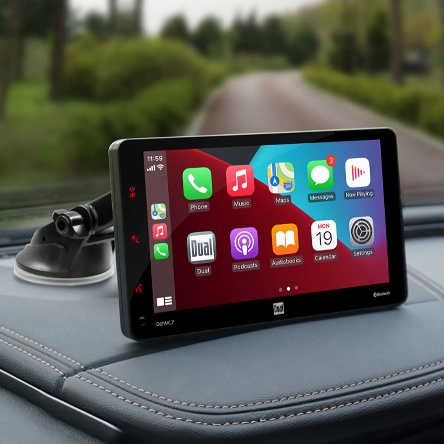 Dual Audio 7in On-Dash Receiver Works with Apple CarPlay | AutoZone