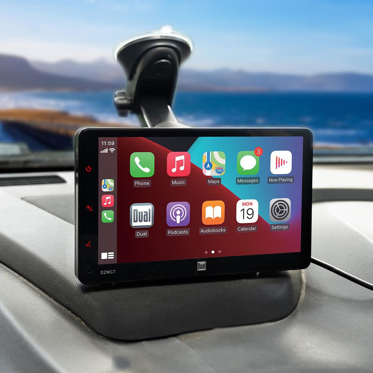 Dual Audio 7in On-Dash Receiver Works with Apple CarPlay | AutoZone