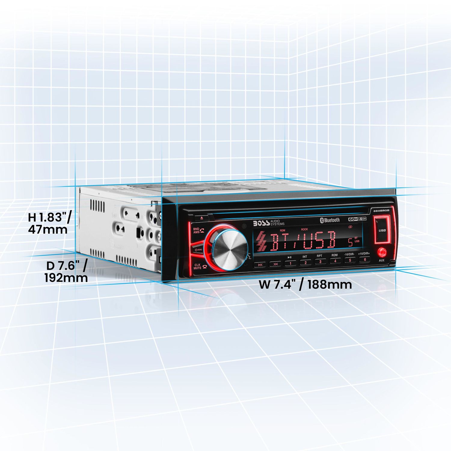 Boss Audio Elite Bluetooth, CD, USB, Multi Color Car Stereo | AutoZone
