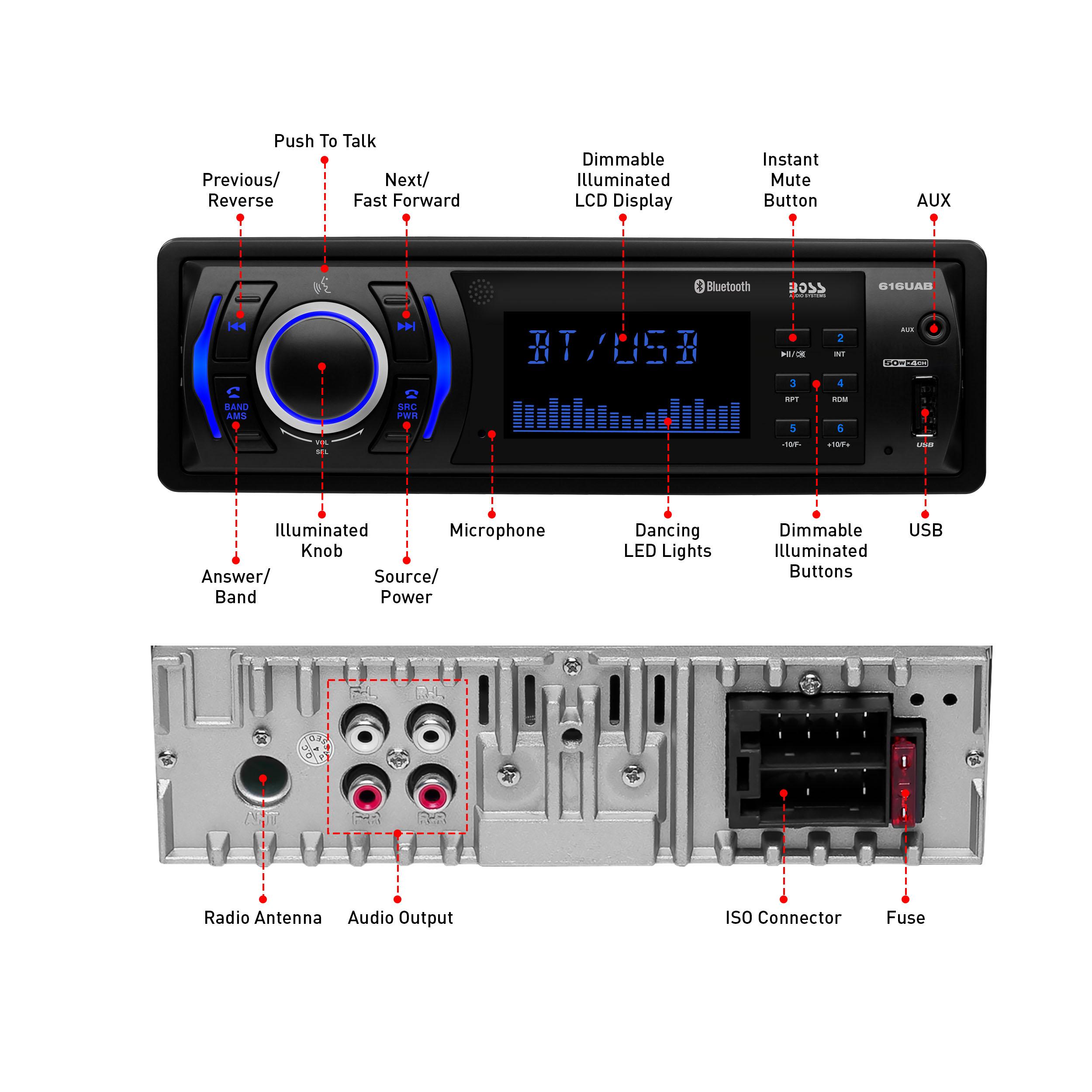 Boss Audio AM/FM Bluetooth Receiver | AutoZone