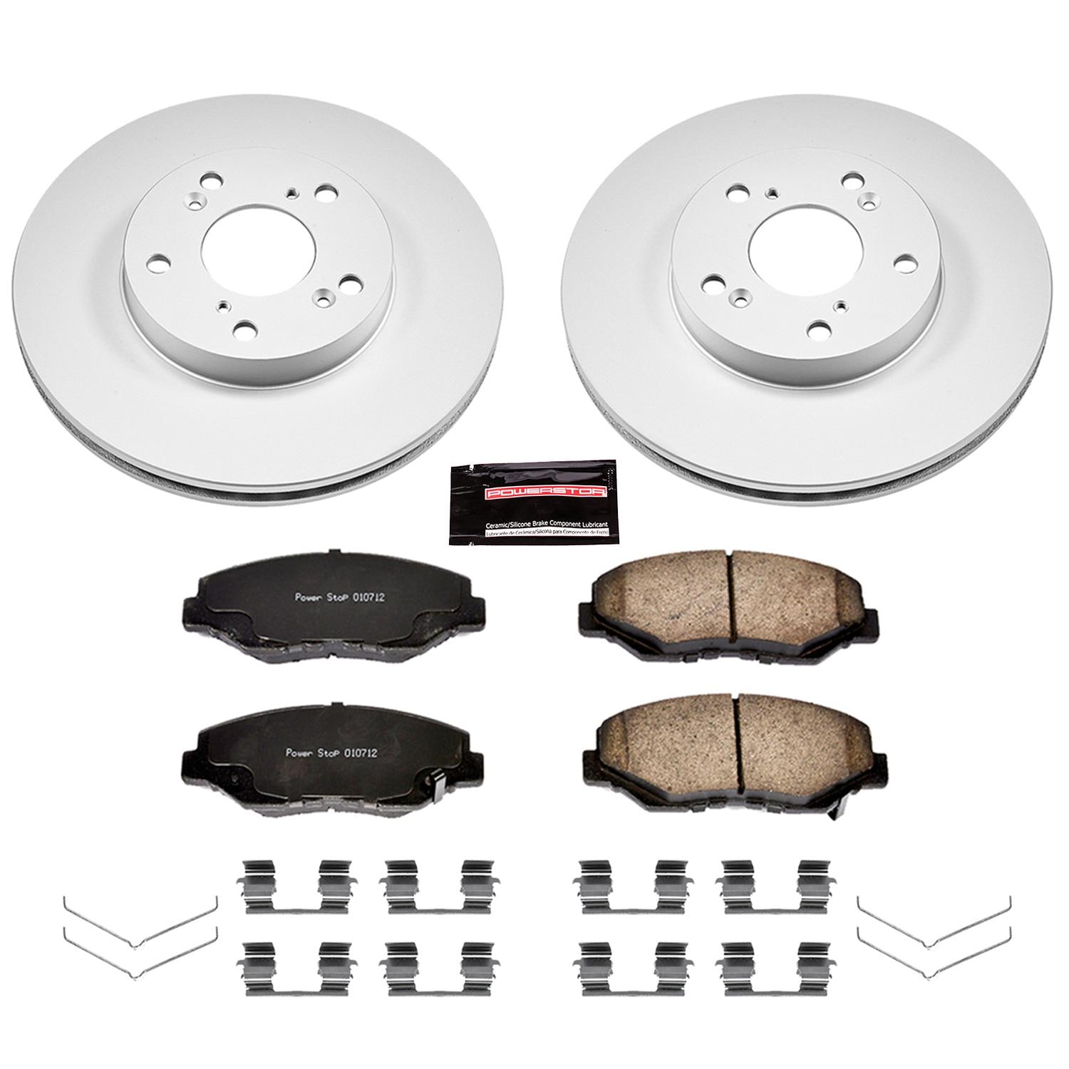 PowerStop Performance Brake Pads / Rotors Kit CRK1043 for Honda Pilot