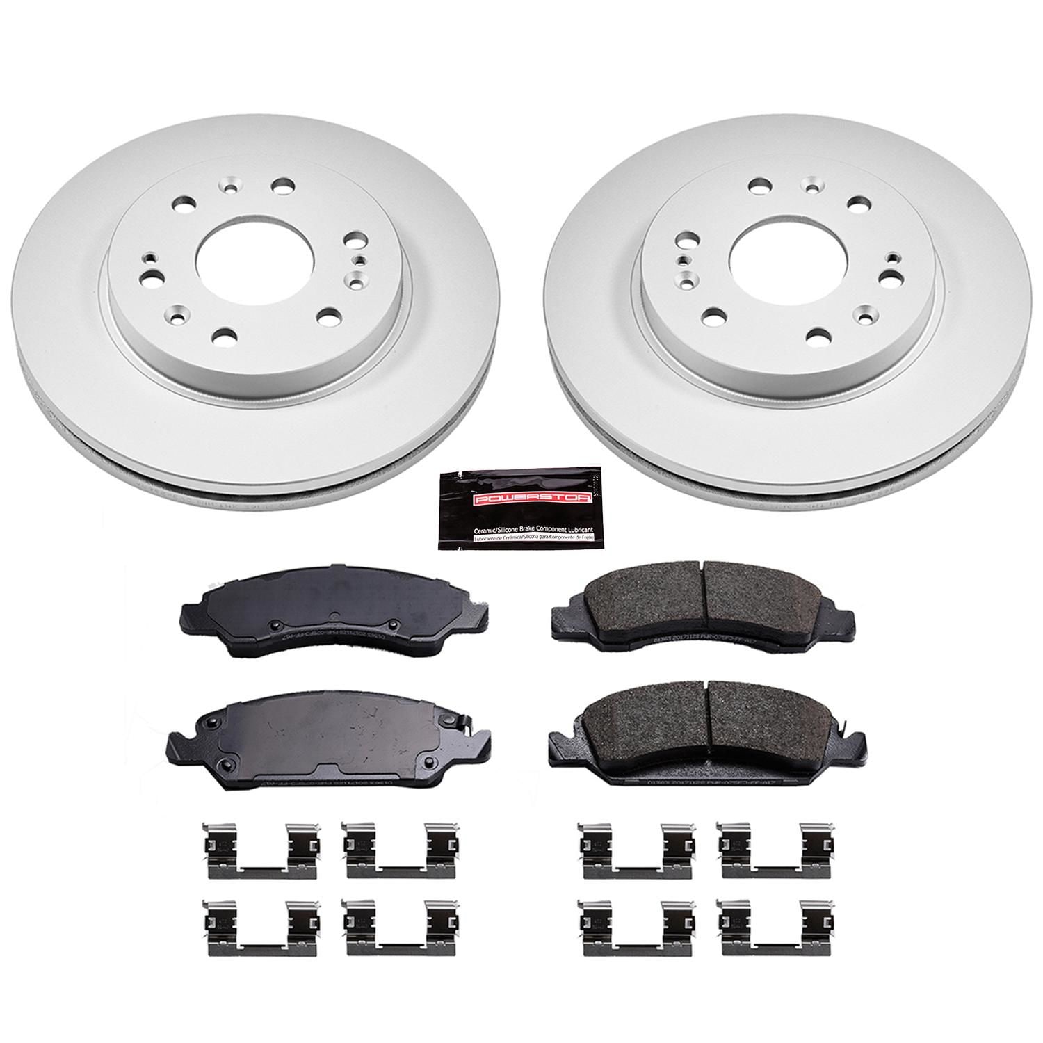 PowerStop Performance Brake Pads / Rotors Kit CRK2069 for Honda Pilot
