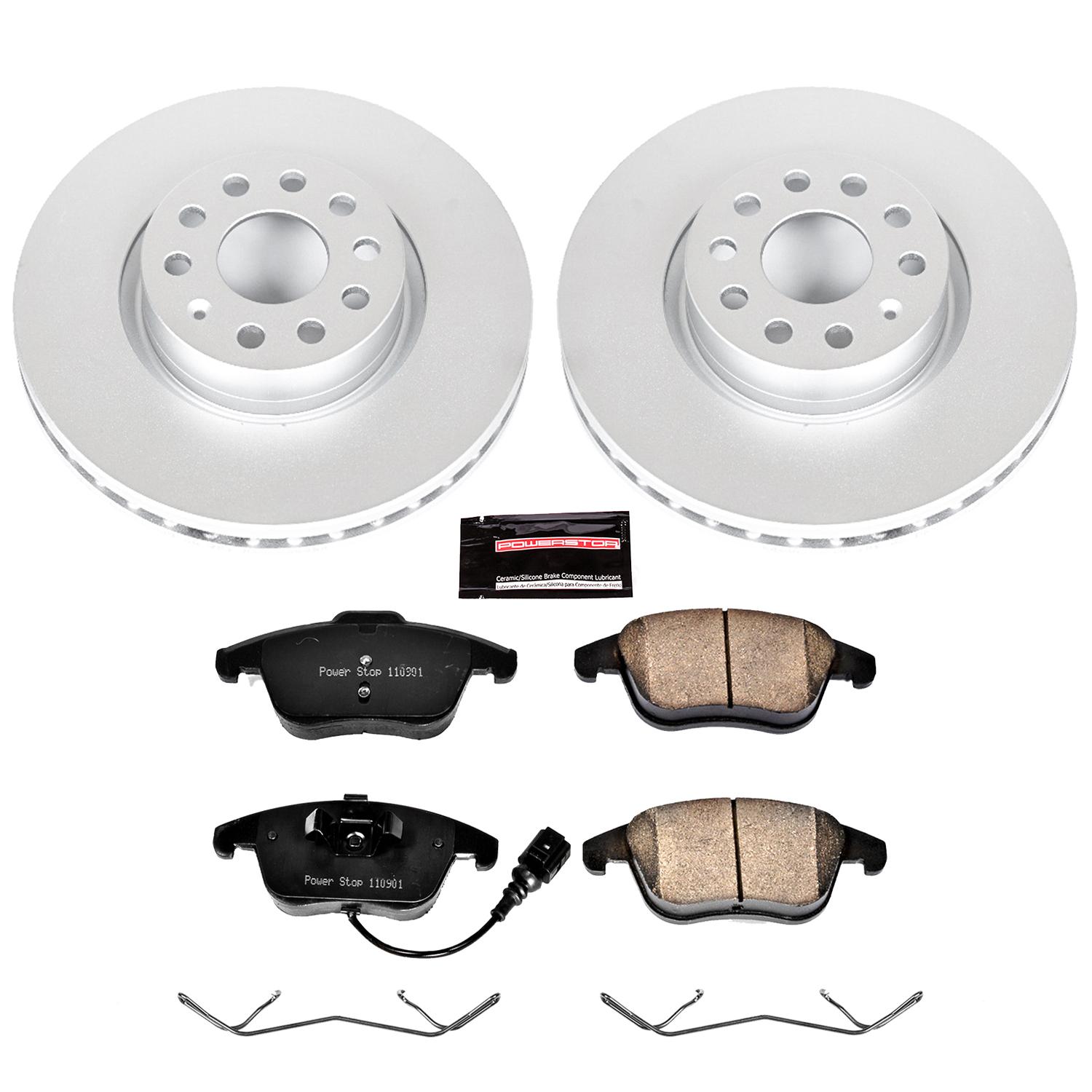 PowerStop Performance Brake Pads / Rotors Kit CRK2963 for Volkswagen Passat