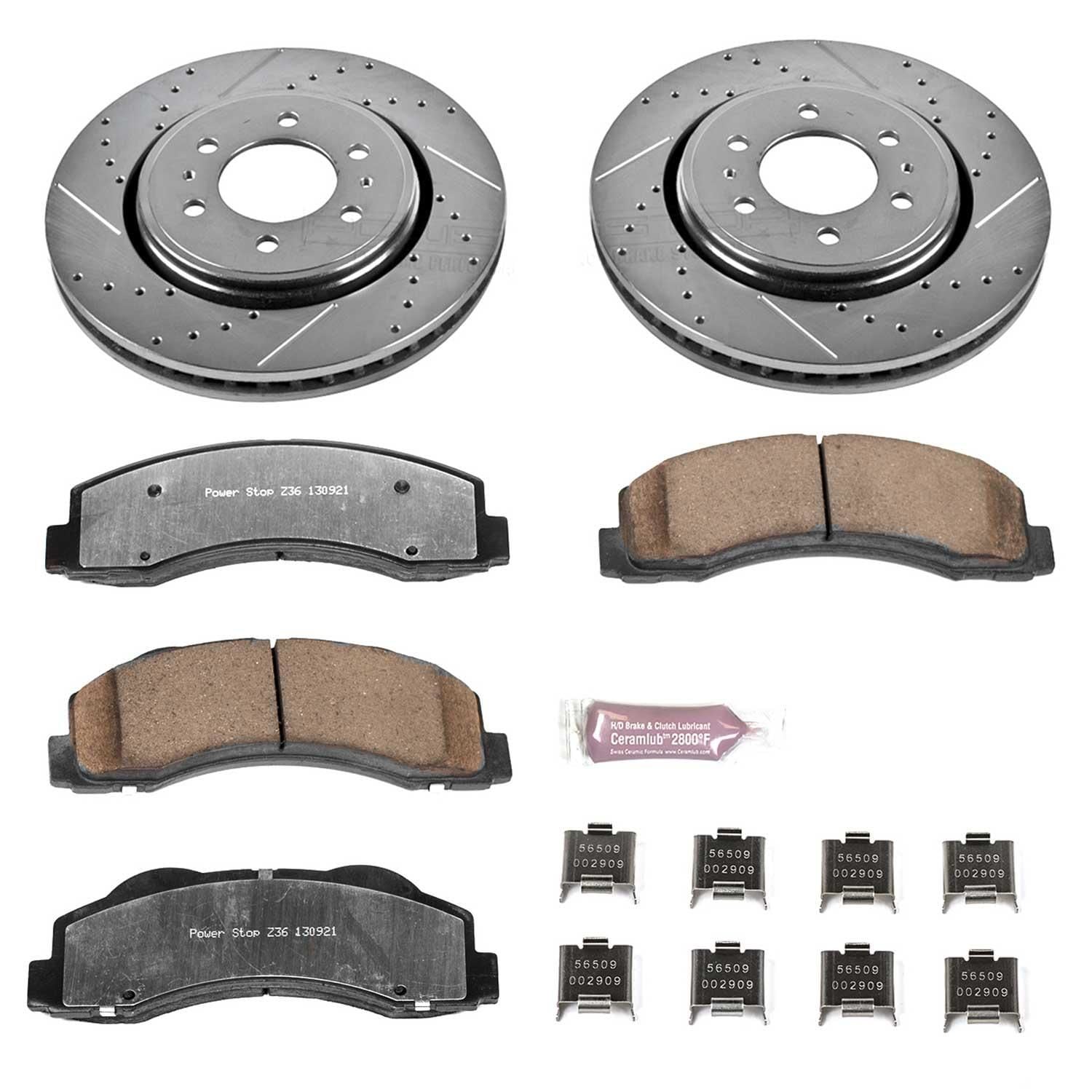 PowerStop Performance Brake Pads / Rotors Kit K3167-36 for Honda Pilot