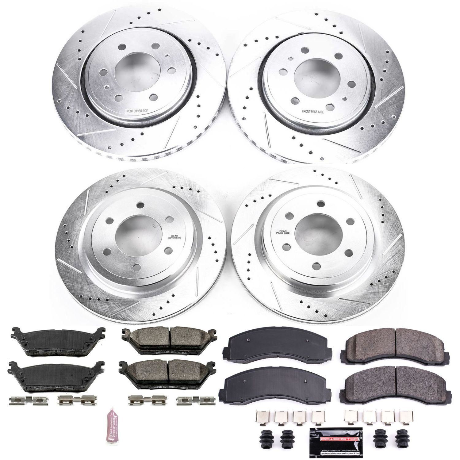 Brake X Rear Brake Pads & Rotors Kit – Fits 2018-2020 Ford F-150