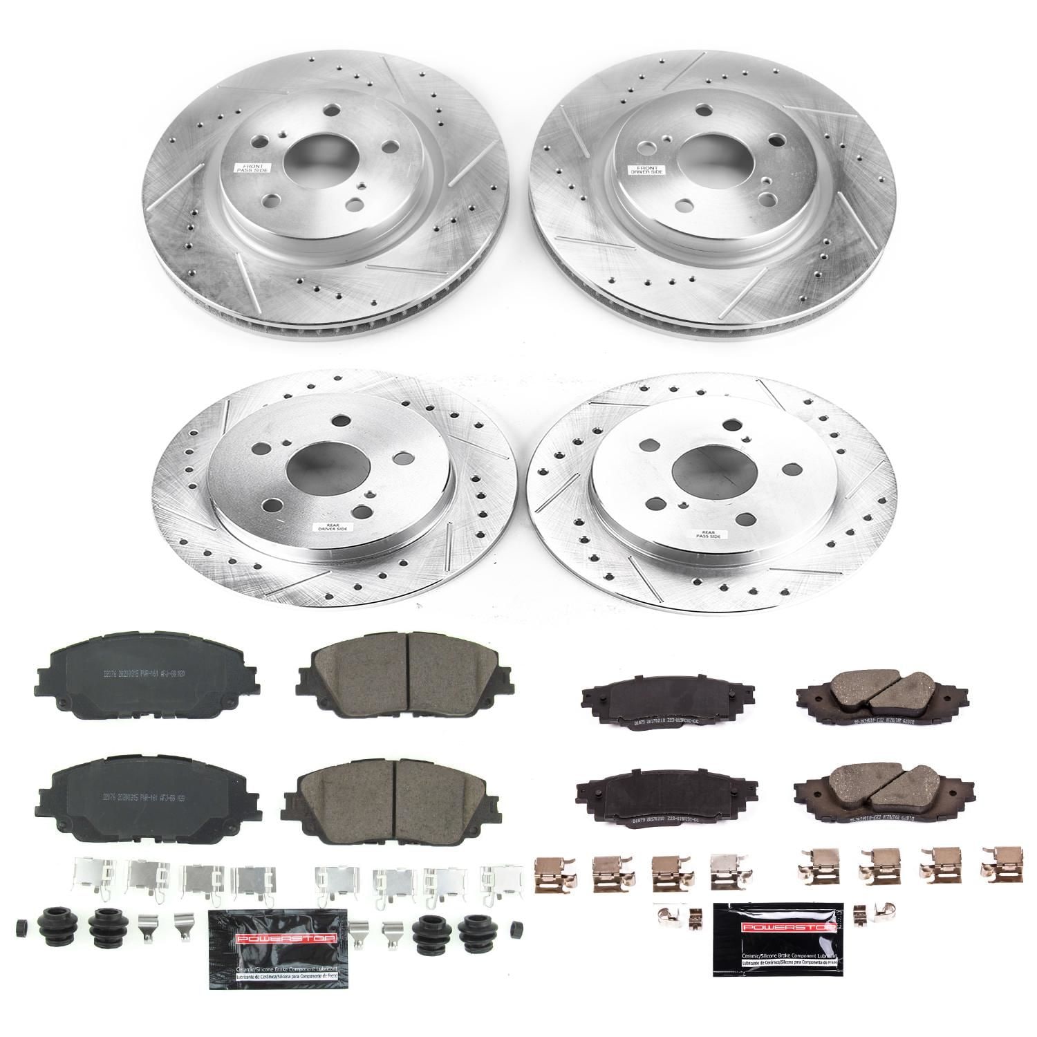 PowerStop Performance Brake Pads / Rotors Kit K8348 for Honda Pilot