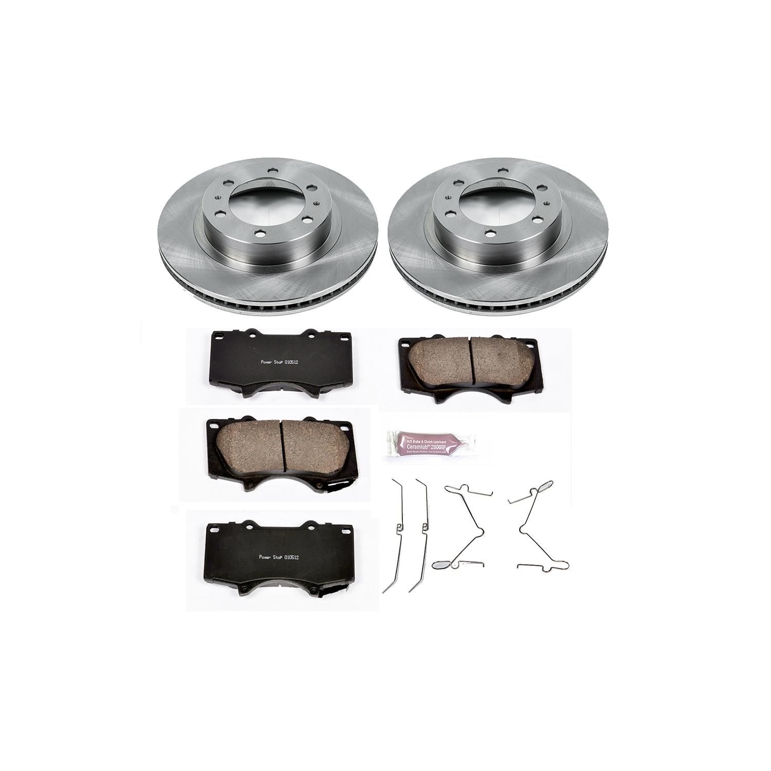 PowerStop Performance Brake Pads / Rotors Kit KOE137 for Honda Pilot