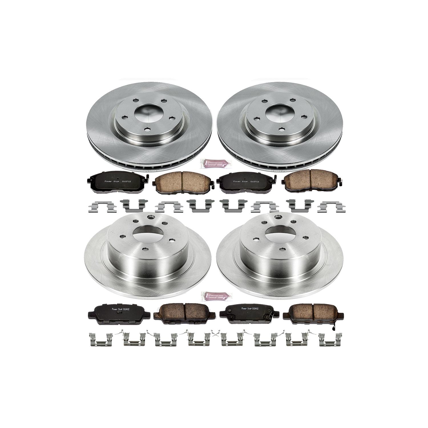 PowerStop Performance Brake Pads / Rotors Kit KOE4475 for Nissan Sentra
