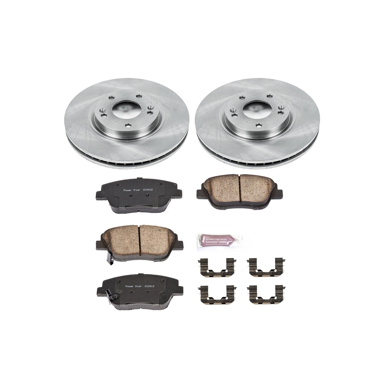 PowerStop Performance Brake Pads / Rotors Kit KOE5377 for Honda Pilot