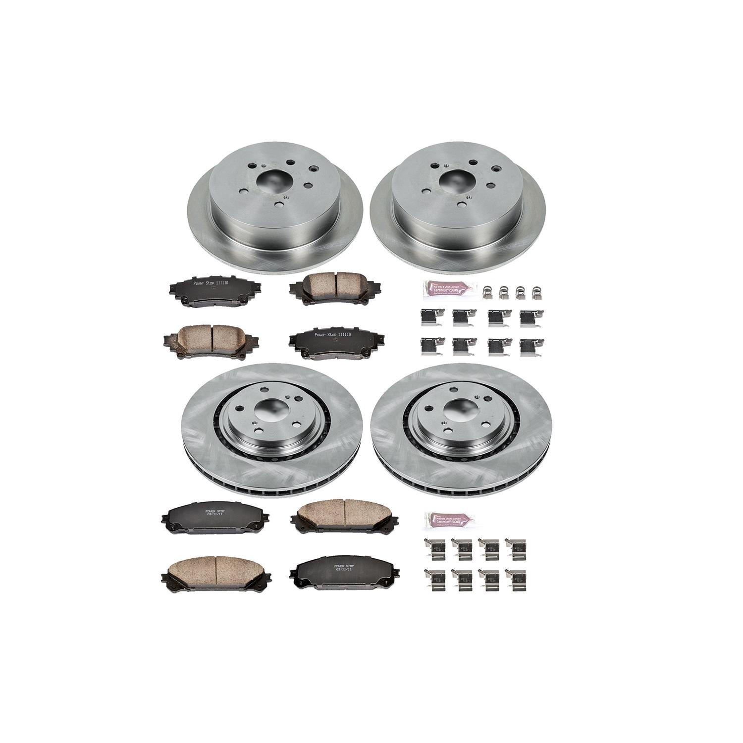 PowerStop Performance Brake Pads / Rotors Kit KOE5828 for Nissan Rogue