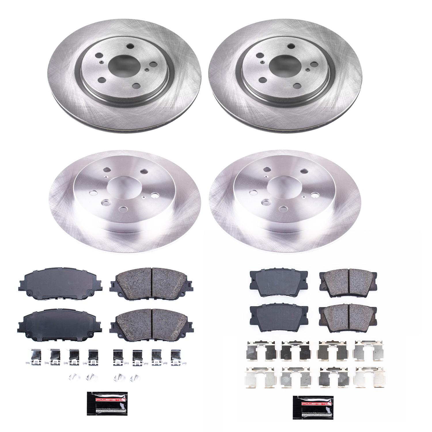 PowerStop Performance Brake Pads / Rotors Kit KOE7931 for Honda Pilot