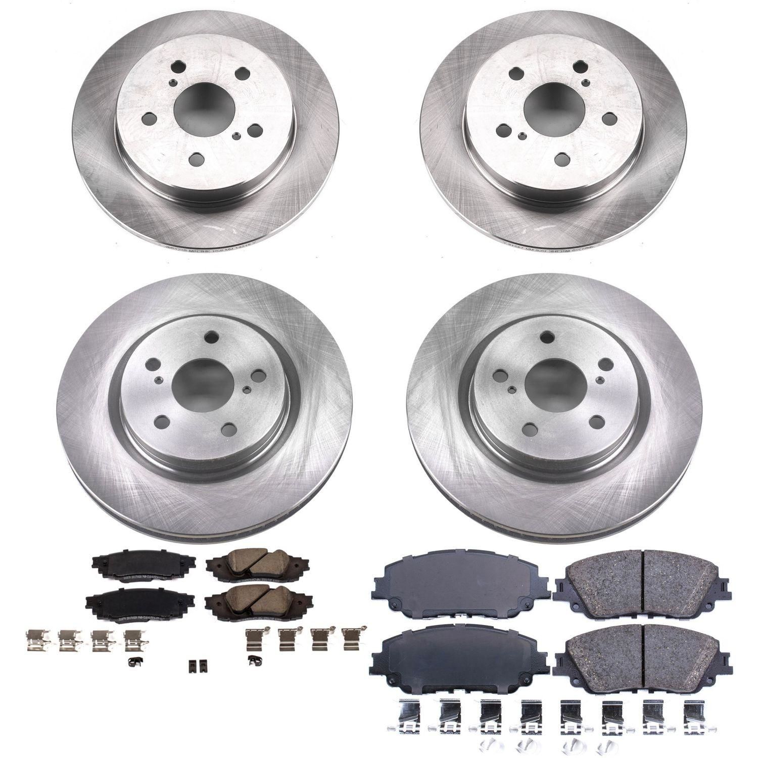 PowerStop Performance Brake Pads / Rotors Kit KOE8348 for Honda Pilot