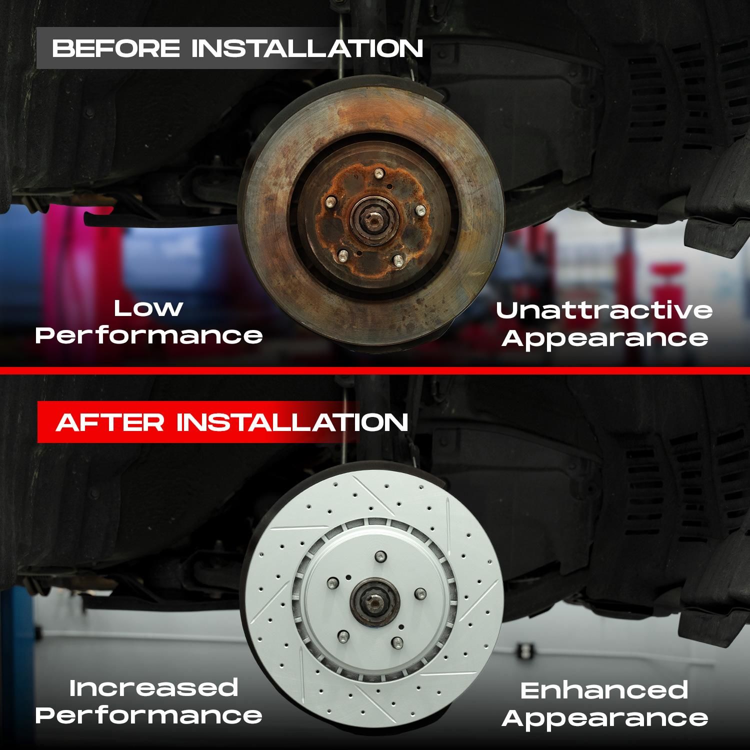 R1 Concepts Disc Brake Kit WBSN1-74063 for Volkswagen Passat