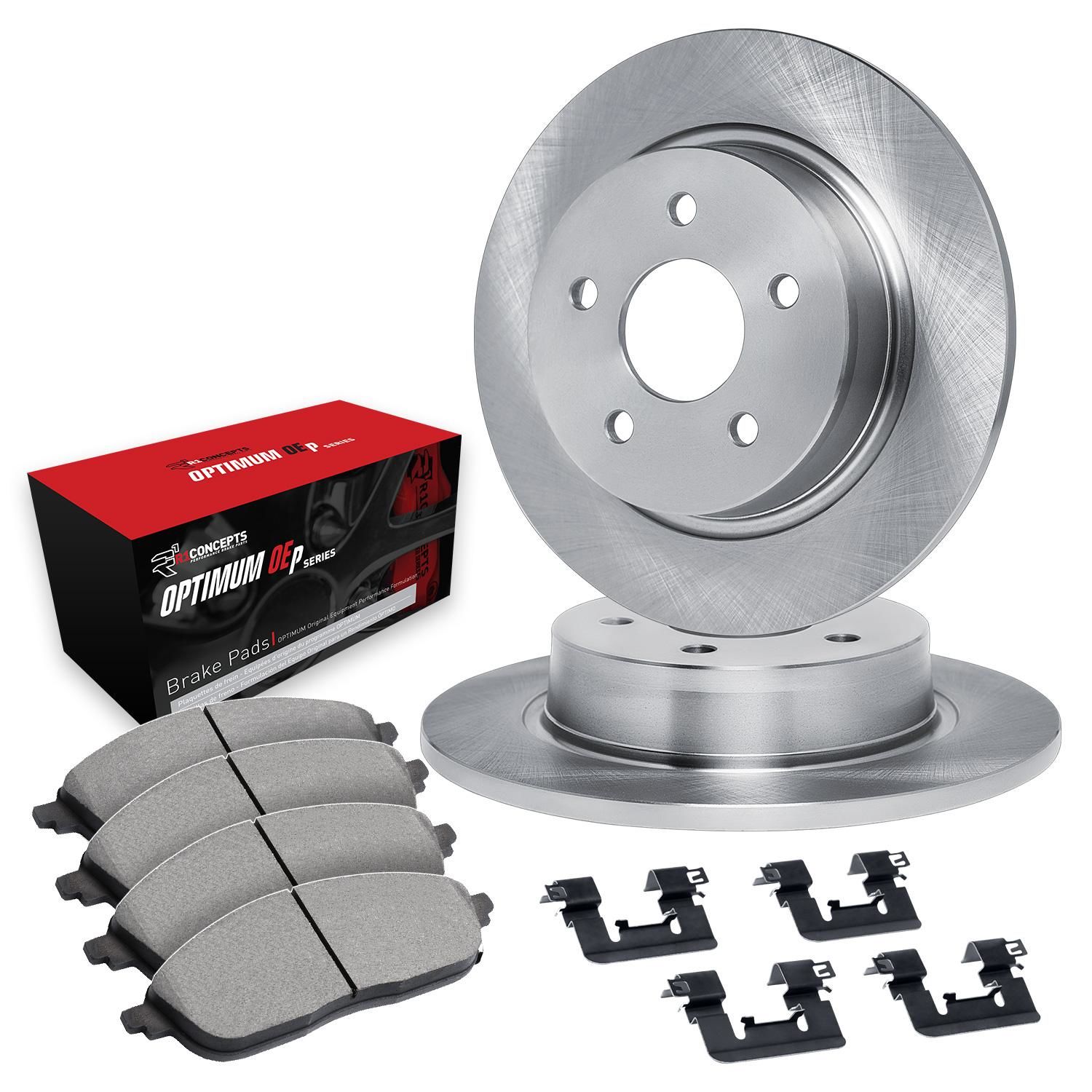 R1 Concepts Kit Rotori Freno Anteriori Carbon Series - Compatibile Con Toyota Prius (2004-2009) - Dischi In Ghisa G3000