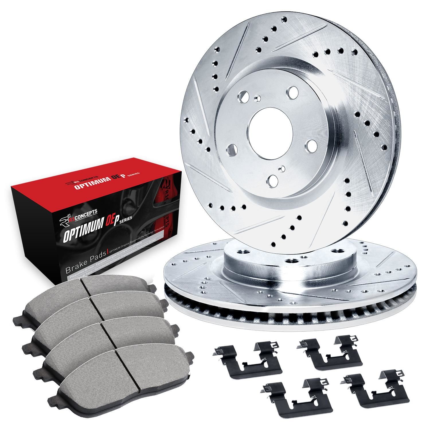 R1 Concepts Drilled And Slotted Black Disc Brake Rotor Set WHPN1-76125 - View #6