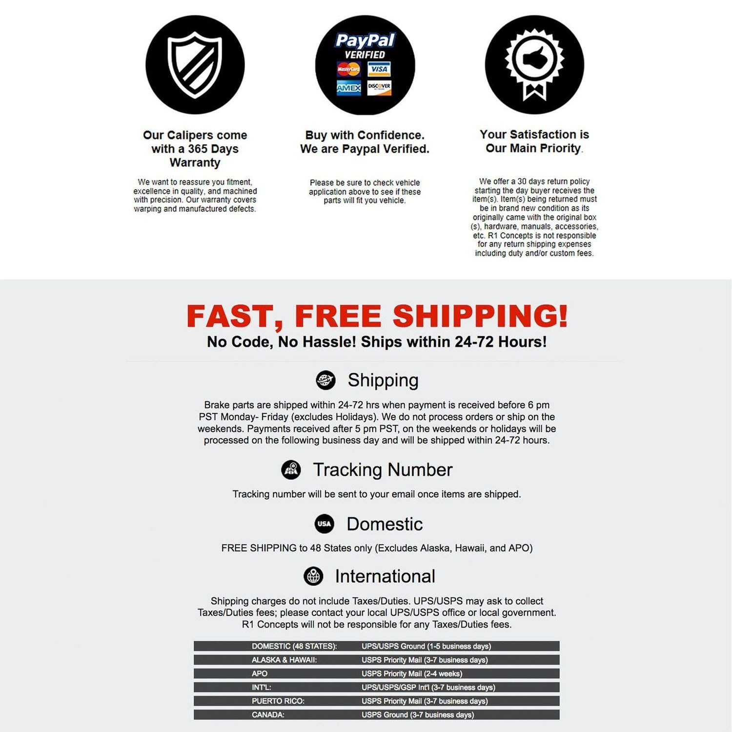 R1 Concepts Disc Brake Kit WHWH1-54132