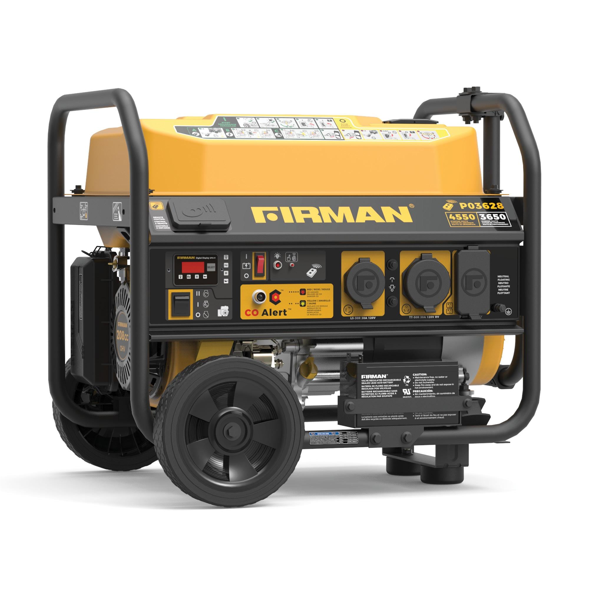 Firman P03628 3650W Remote Start Portable Generator w/CO Alert