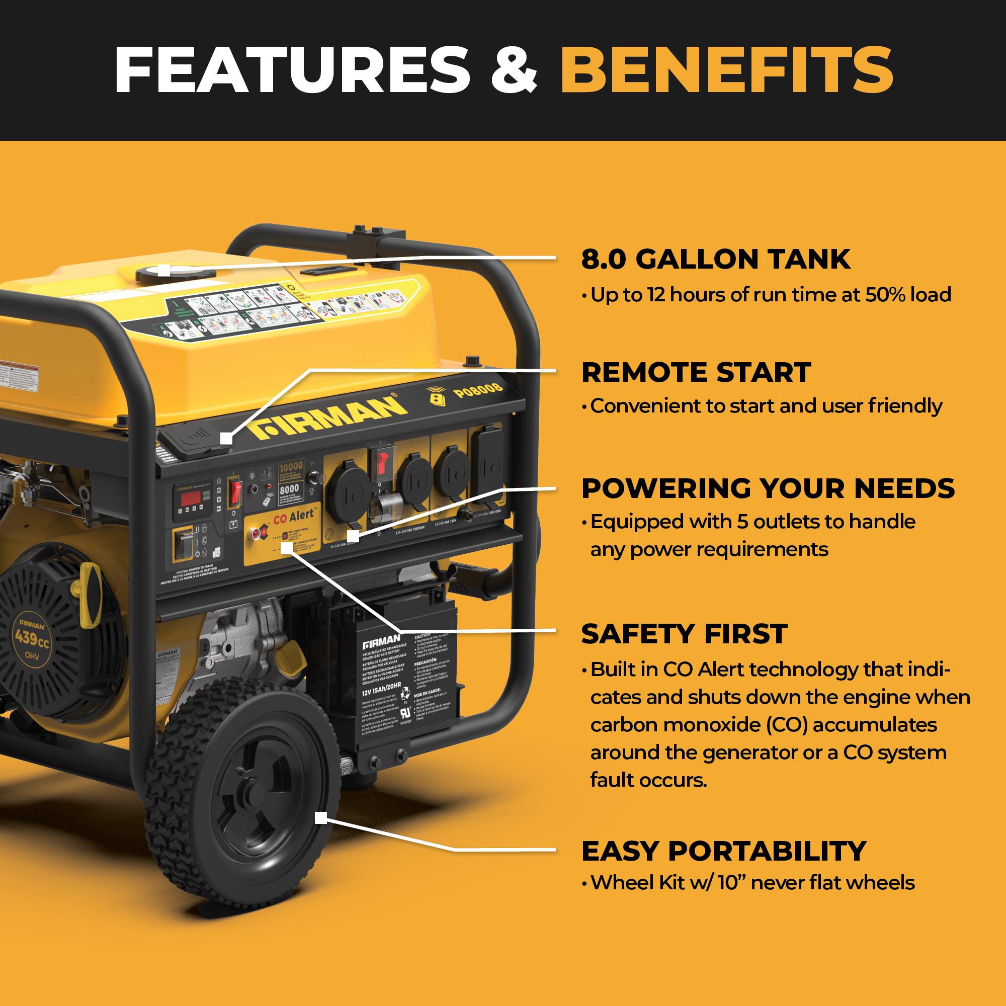 Firman Power Equipment Portable Generator P08008 | AutoZone