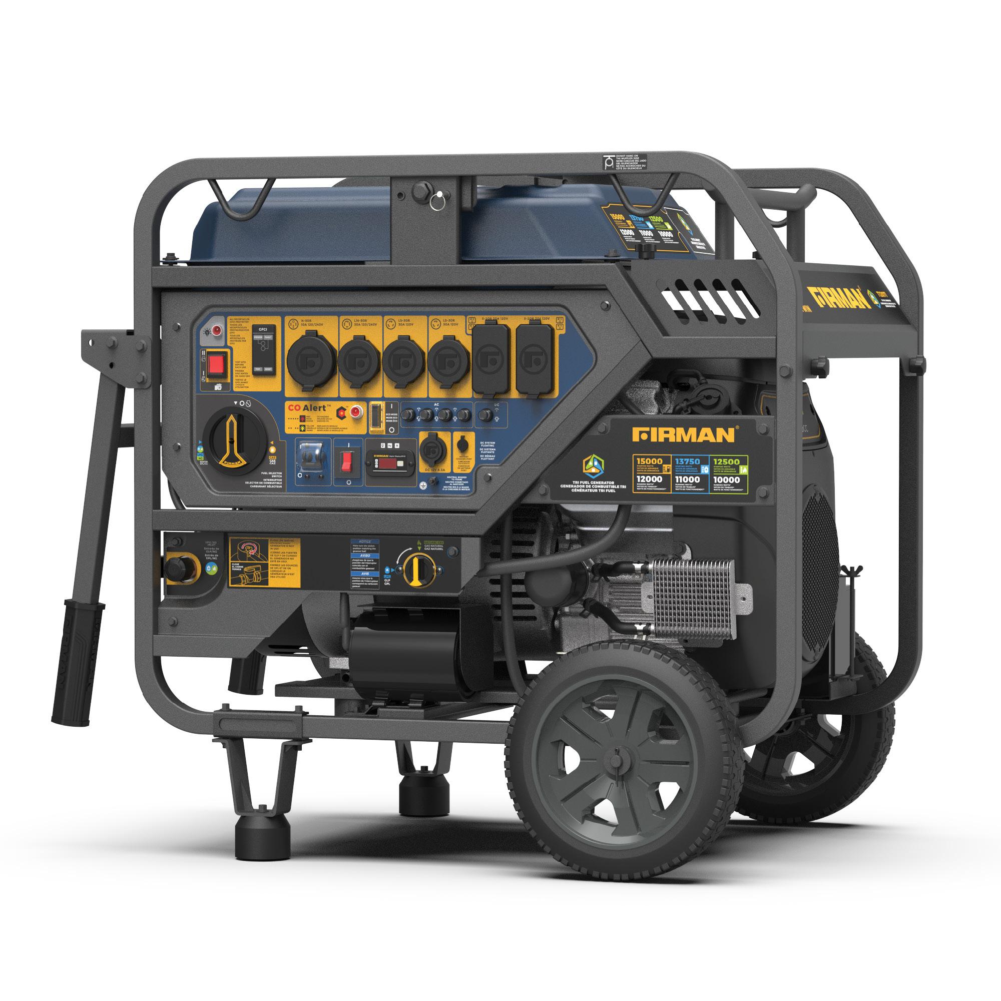 Tri Service Machine Firman Power Equipment 15,000/12,000 Watts V-Twin Electric Start CO ...