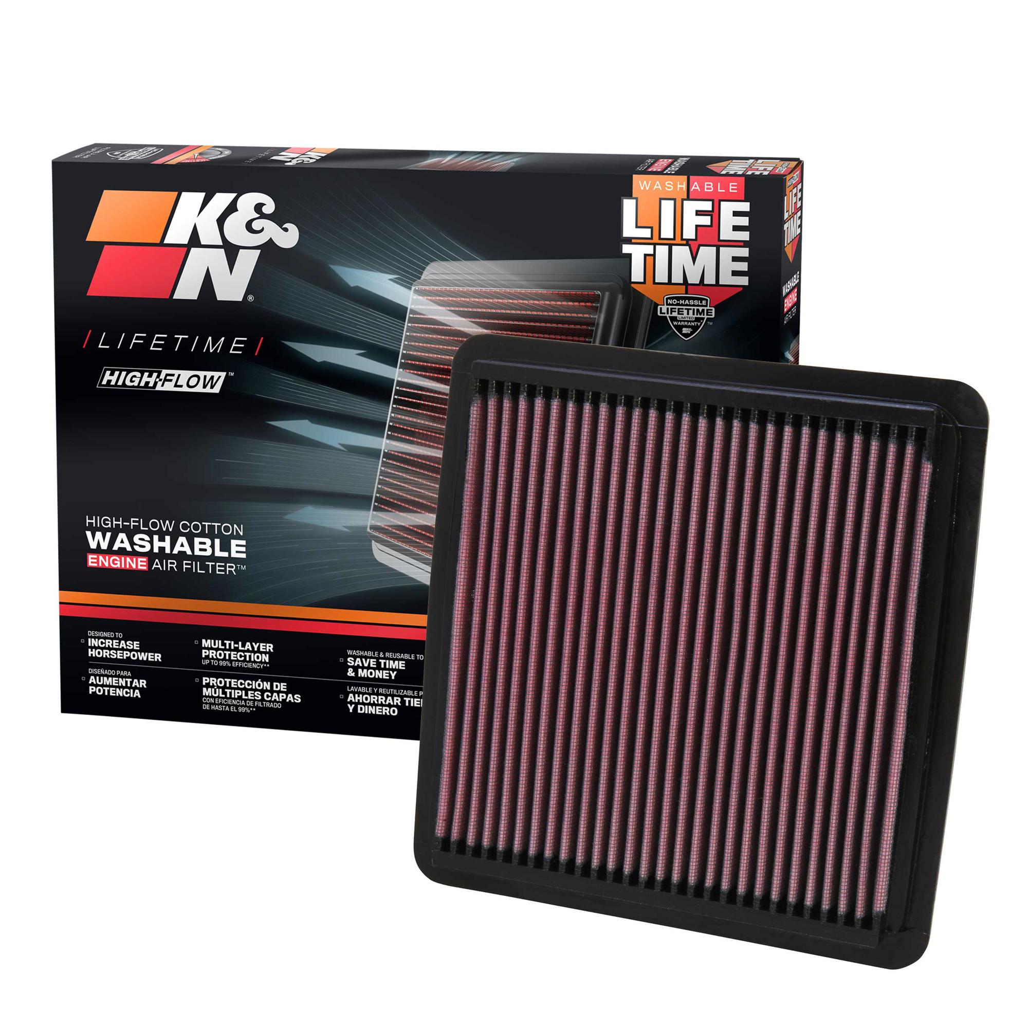 K&N Air Filter 33-2256 + Aerosol Recharge Kit fits Chrysler Crossfire 3
