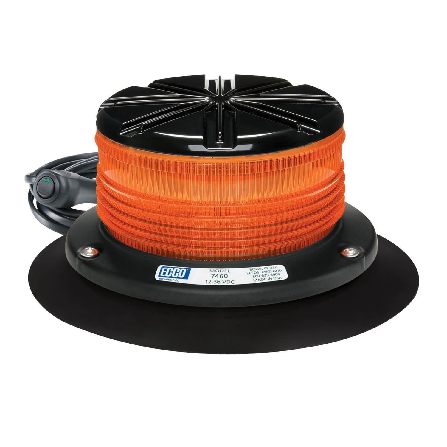 Ecco Amber Profile Beacon Vacuum Magnet | AutoZone