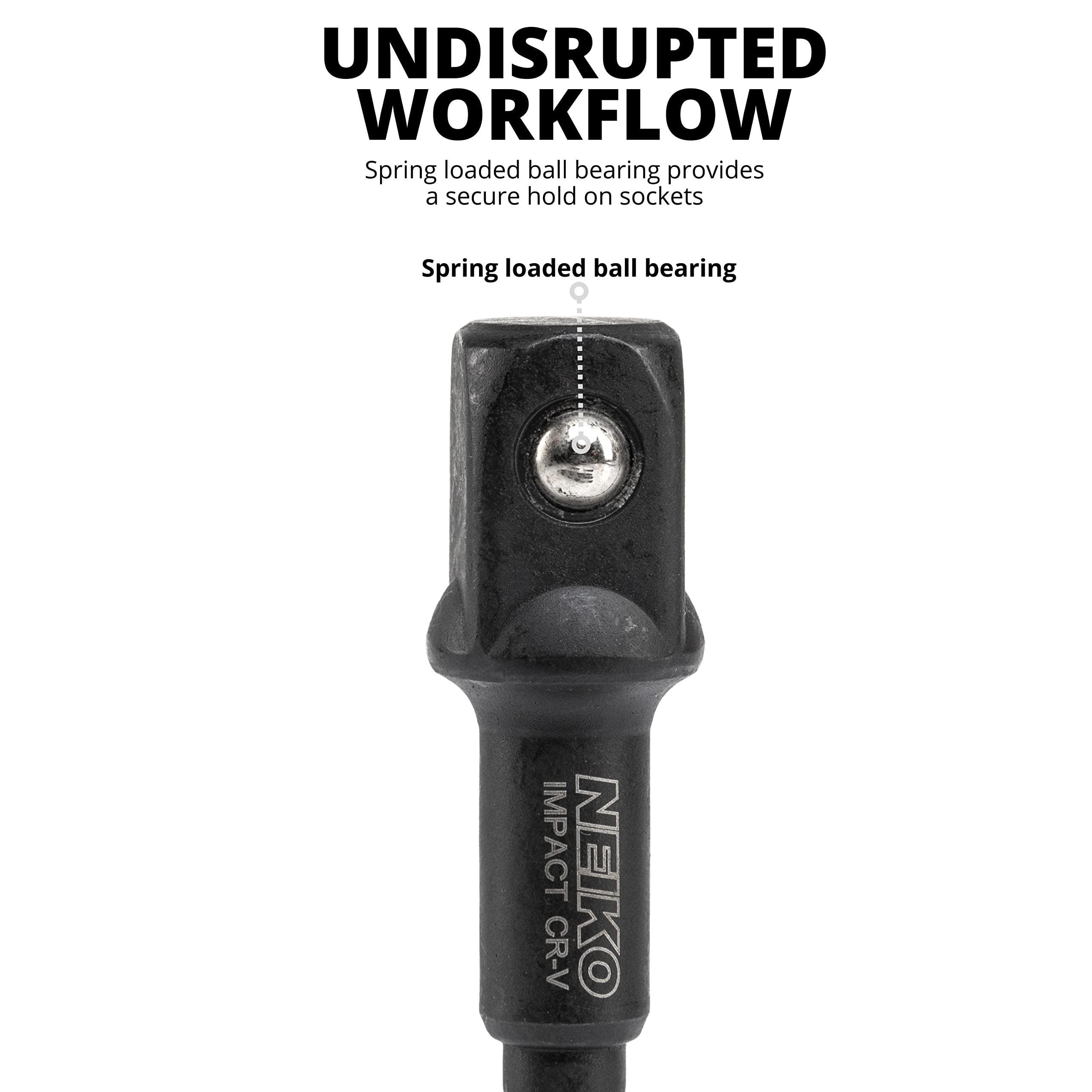 NEIKO Quick Change, Cr-V, Impact Socket Adapter and Magnetic Bit Holder ...