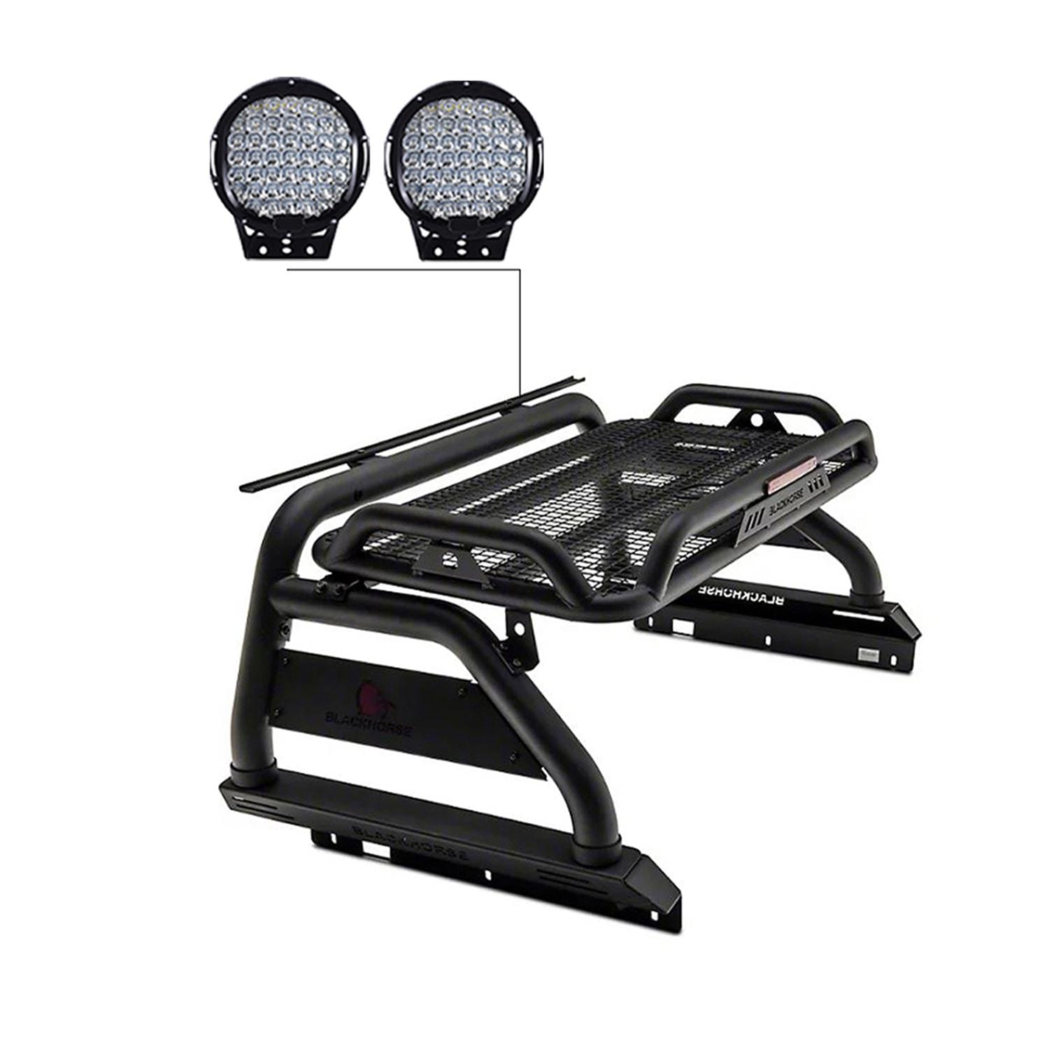 Black Horse Off Road Truck Bed Rack Cross Bar ATR22-PL69B | AutoZone