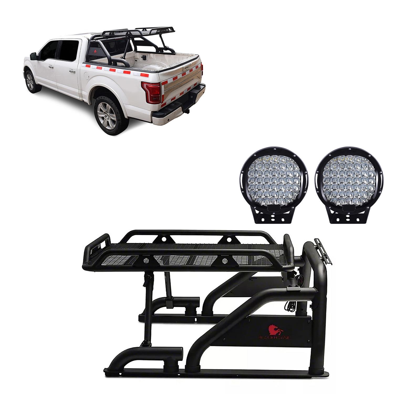 Black Horse Off Road Truck Bed Rack Cross Bar WRB001BKPL69B | AutoZone