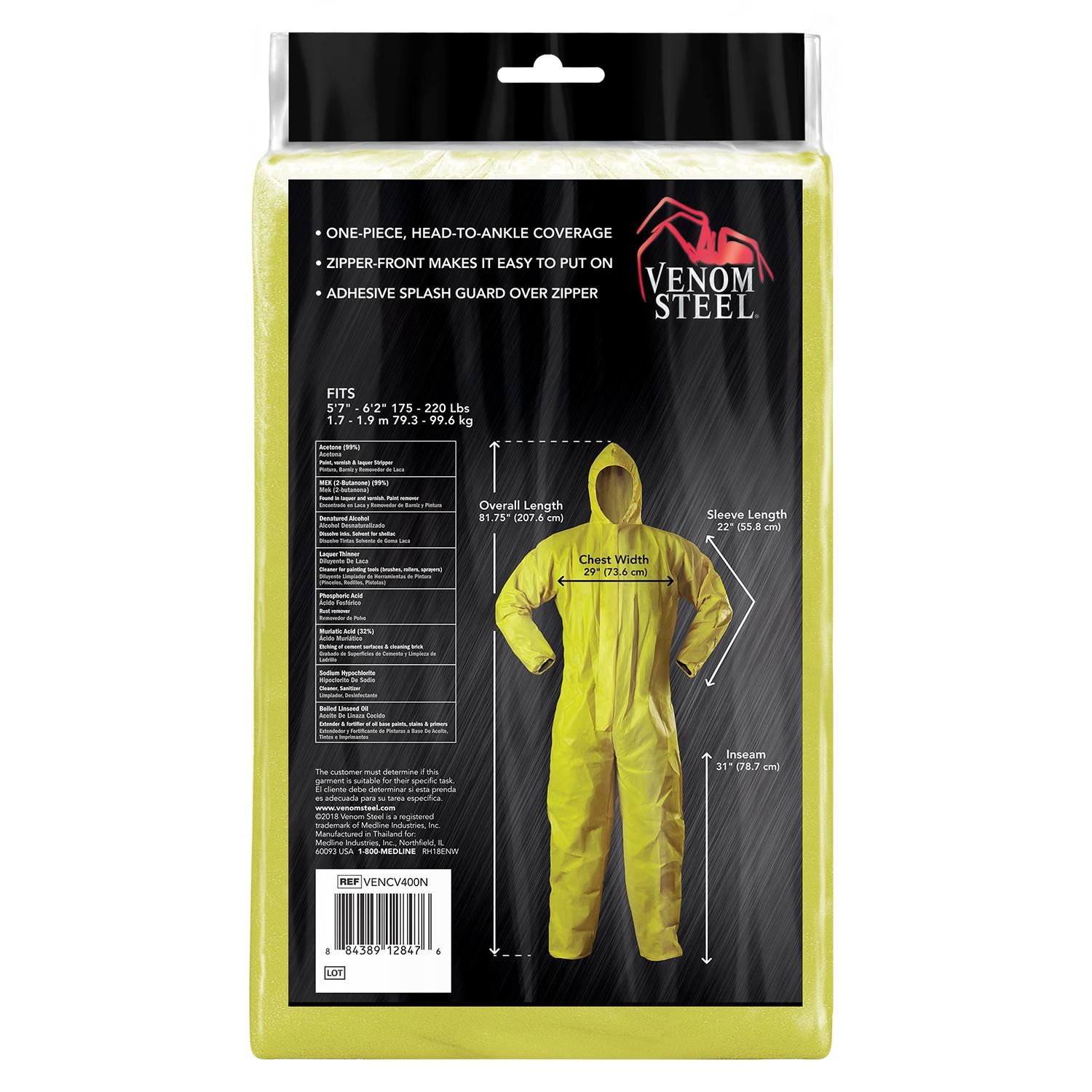 Venom Steel Safety Coverall VENCV400XXLNH | AutoZone