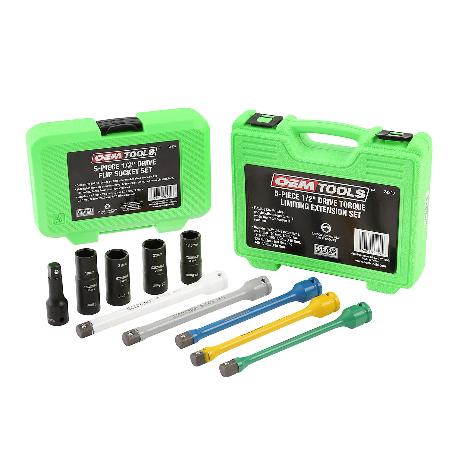 OEMTOOLS 1/2in Drive Flip Socket Torque Bar Set 5 Piece | AutoZone
