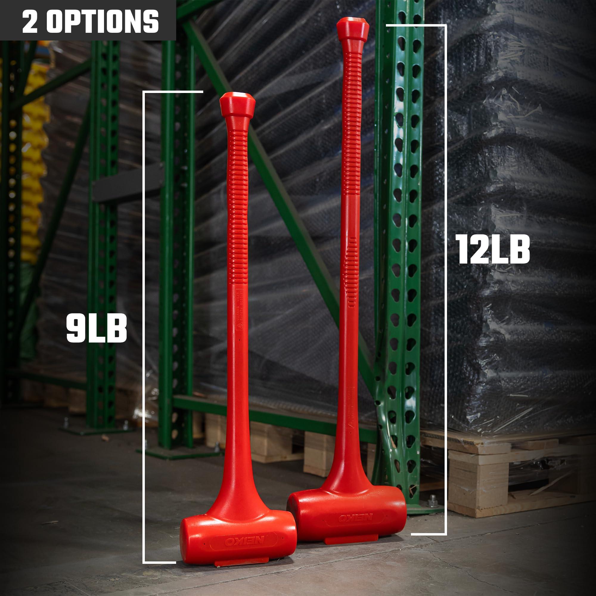 NEIKO 12lbs 36-1/2in Long, Red, Unibody, 1 Piece Steel Core, 3in