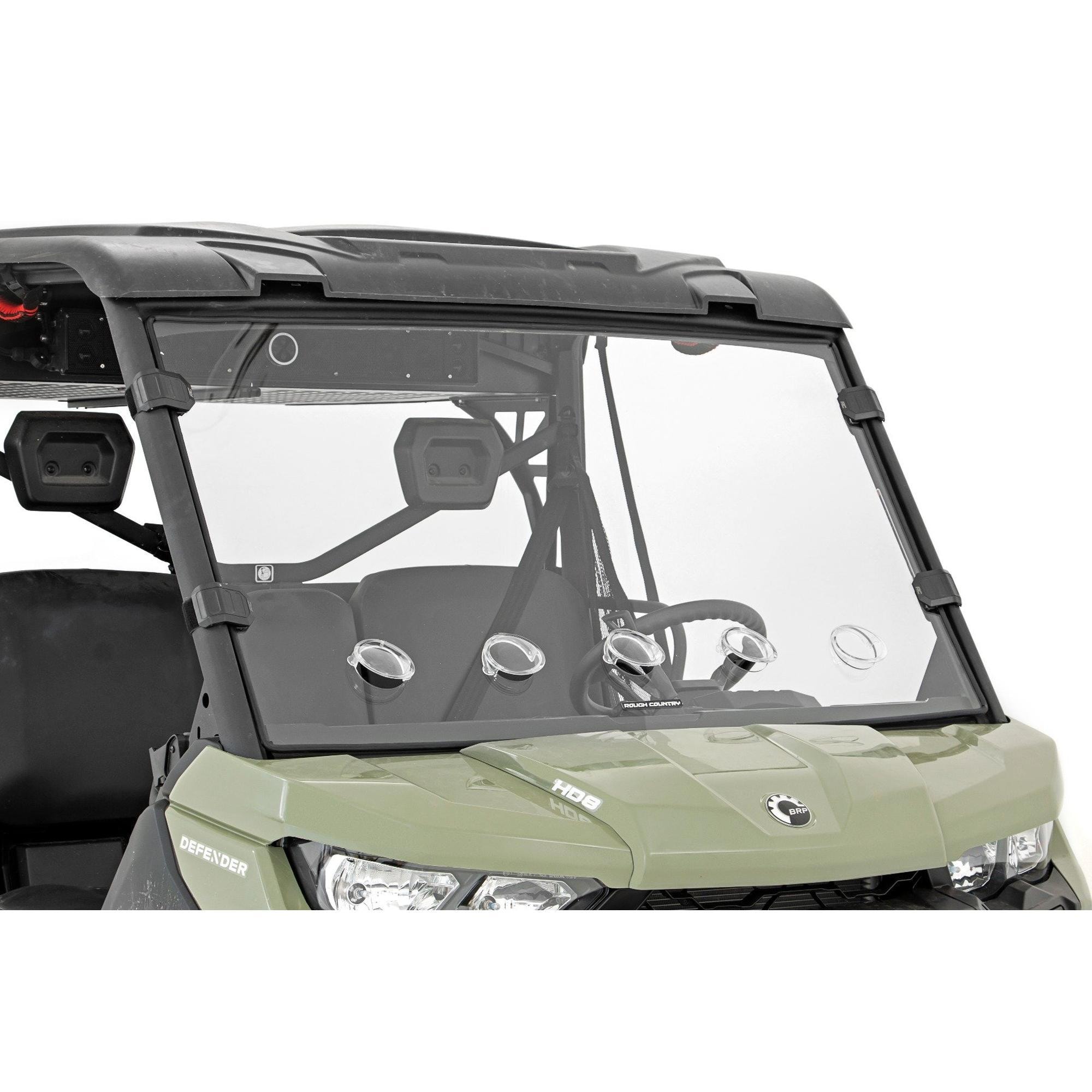 Rough Country Scratch Resistant Vented Full Windshield for Can-Am