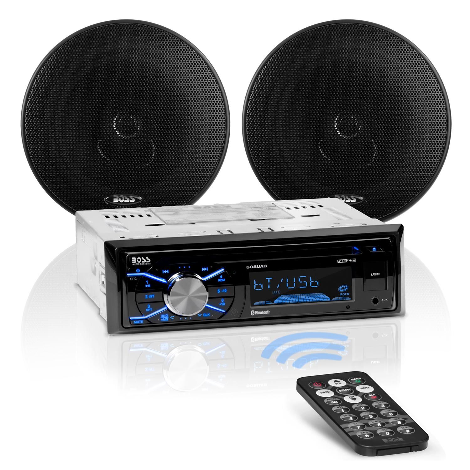 Boss Audio 6 1/2in Speakers Bluetooth/CD Car Stereo Package | AutoZone Boss Audio 6 1/2in Speakers Bluetooth/CD Car Stereo Package | AutoZone