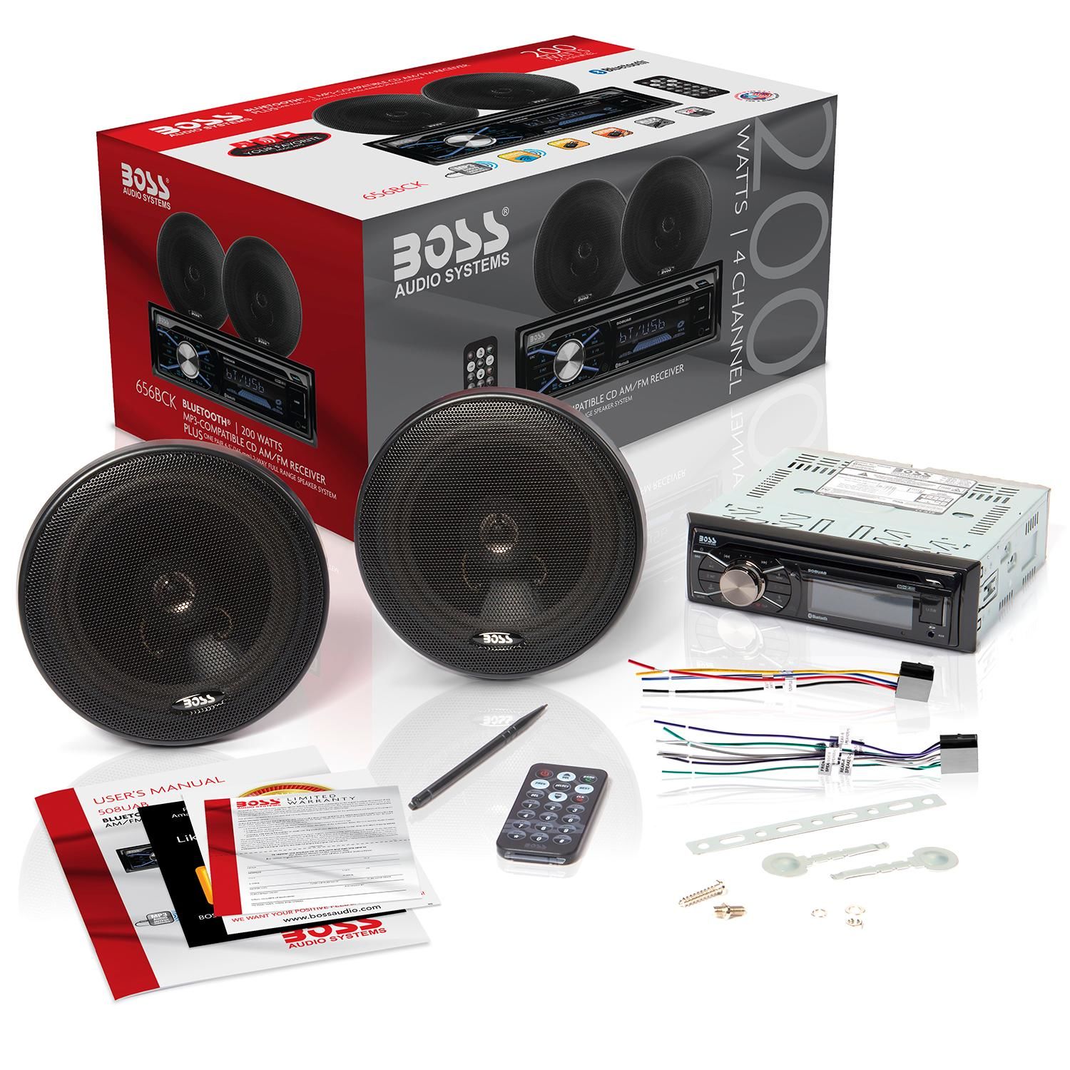 Boss Audio 6 1/2in Speakers Bluetooth/CD Car Stereo Package | AutoZone
