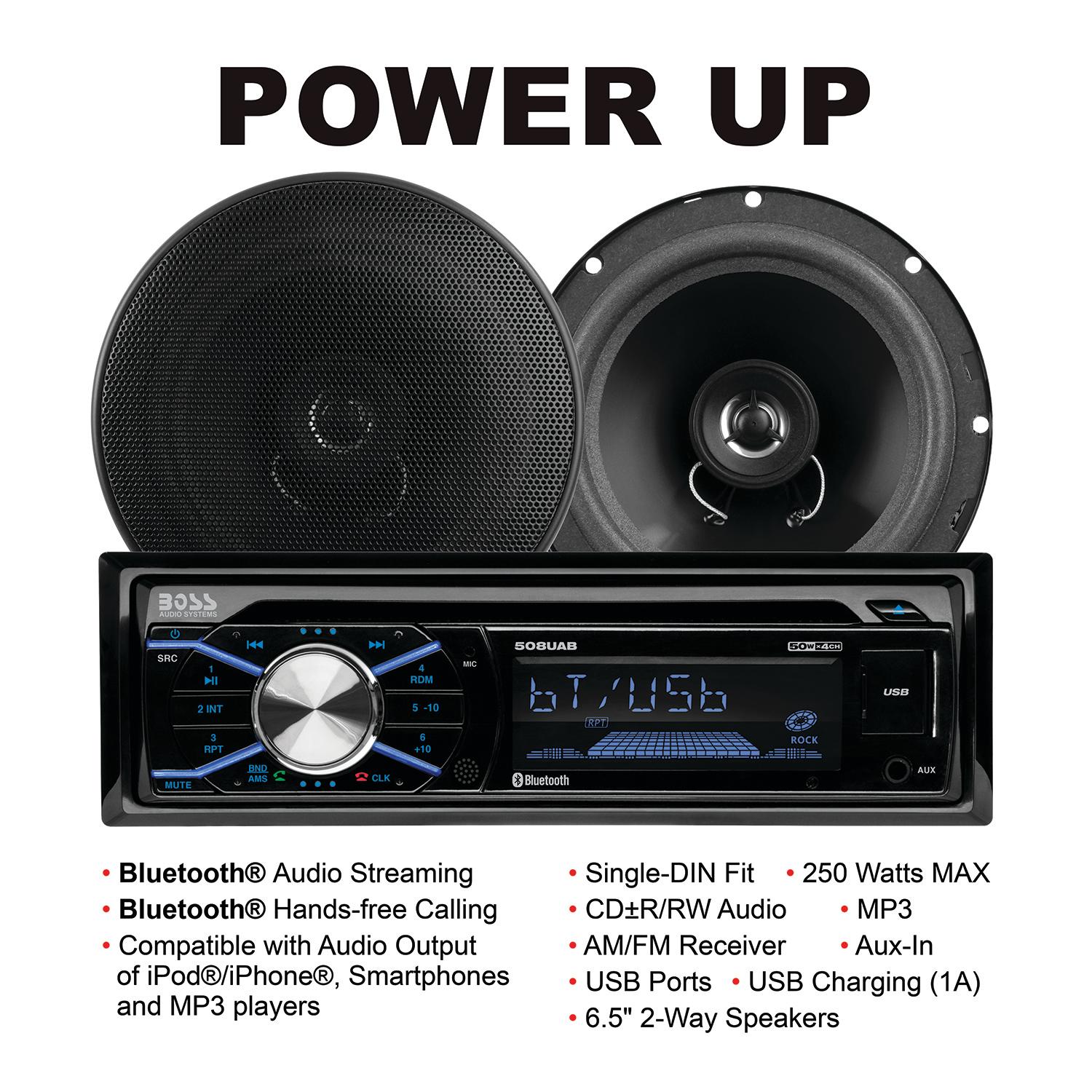 Boss Audio 6 1/2in Speakers Bluetooth/CD Car Stereo Package | AutoZone