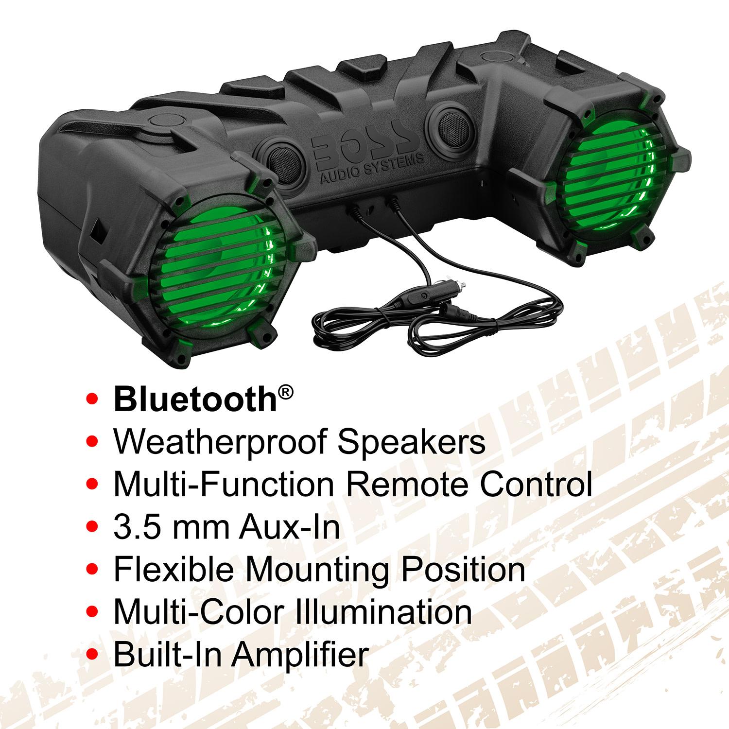 Boss Audio ATV/UTV Dual 6 1/2in Offroad Speaker System with RGB LED ...
