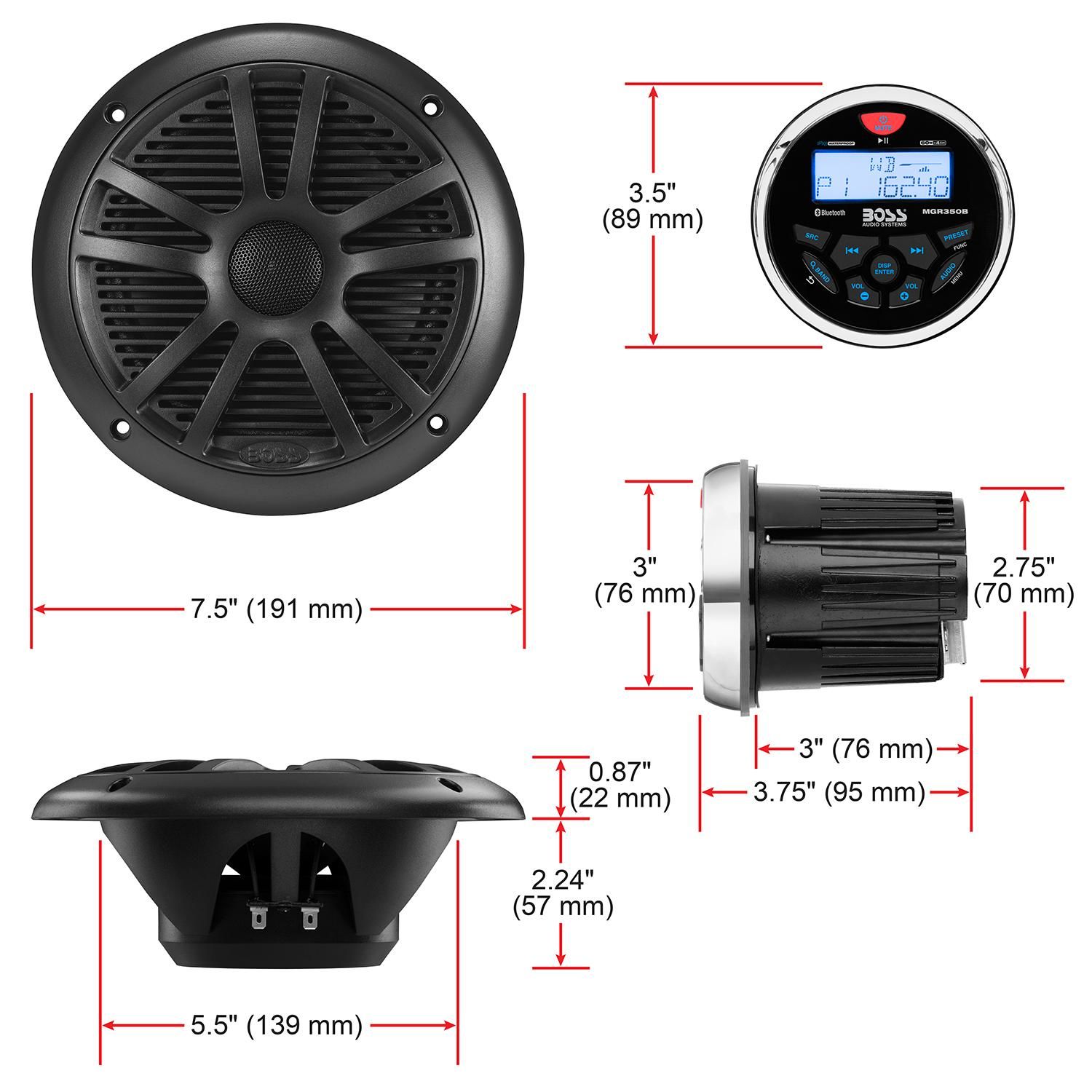 Boss Audio System MCKGB350B.6 | AutoZone