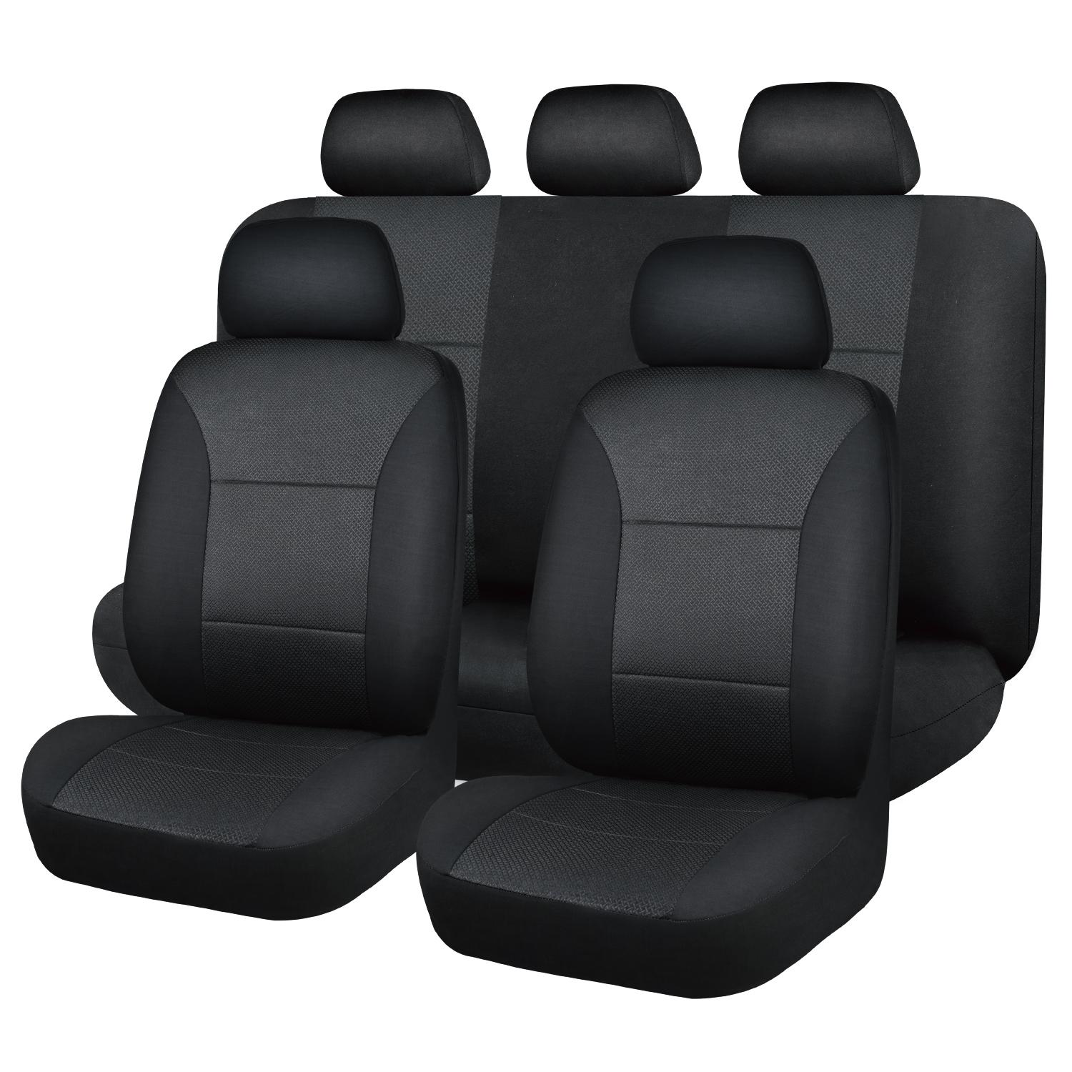 ProElite Black Low Back Cloth Seat Cover Set 3 Piece for Buick Encore