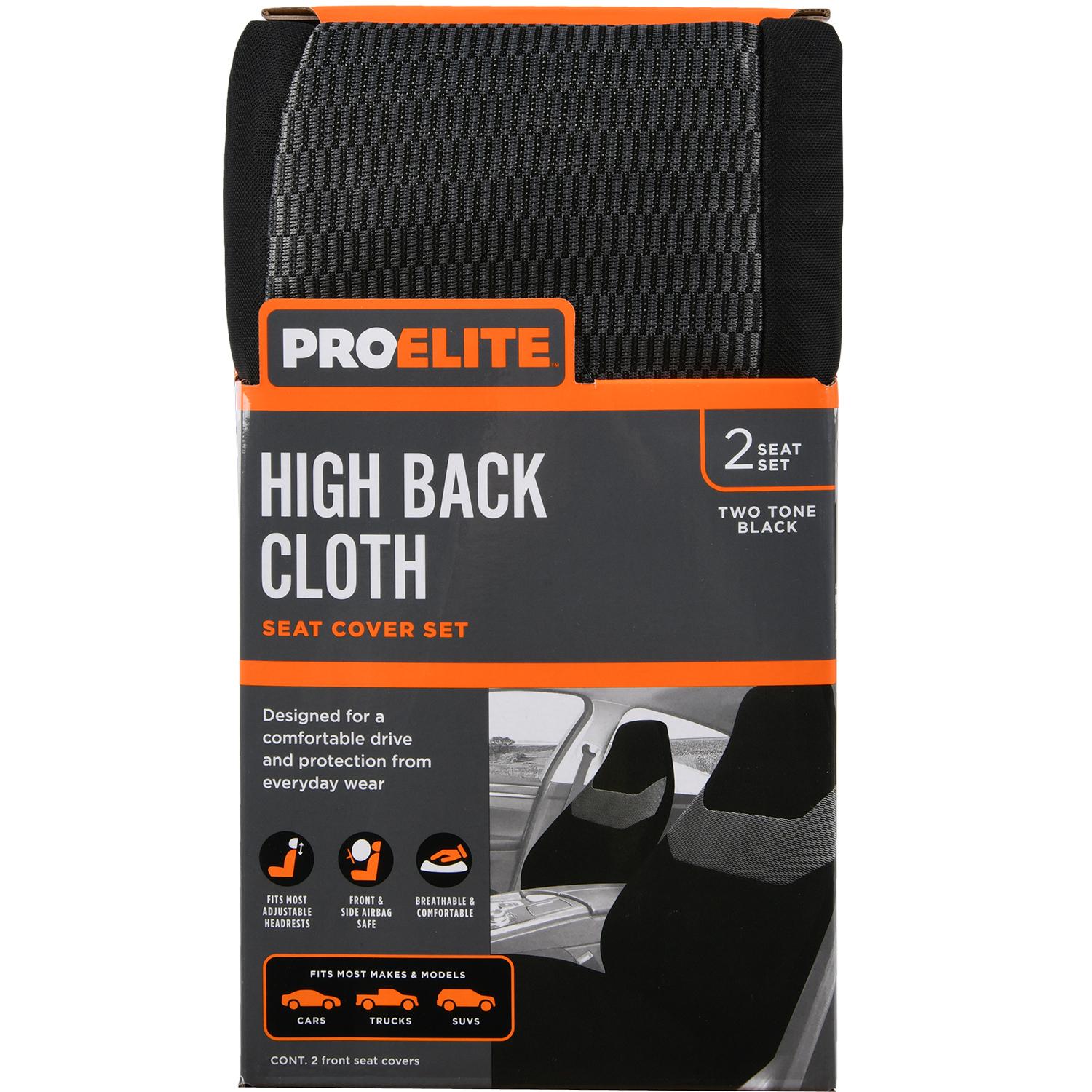 New Arrival Black Polyester Throw Over Slip On Car Seat Cover 2PCS | UK New Arrival Black Polyester Throw Over Slip On Car Seat Cover 2PCS | UK
